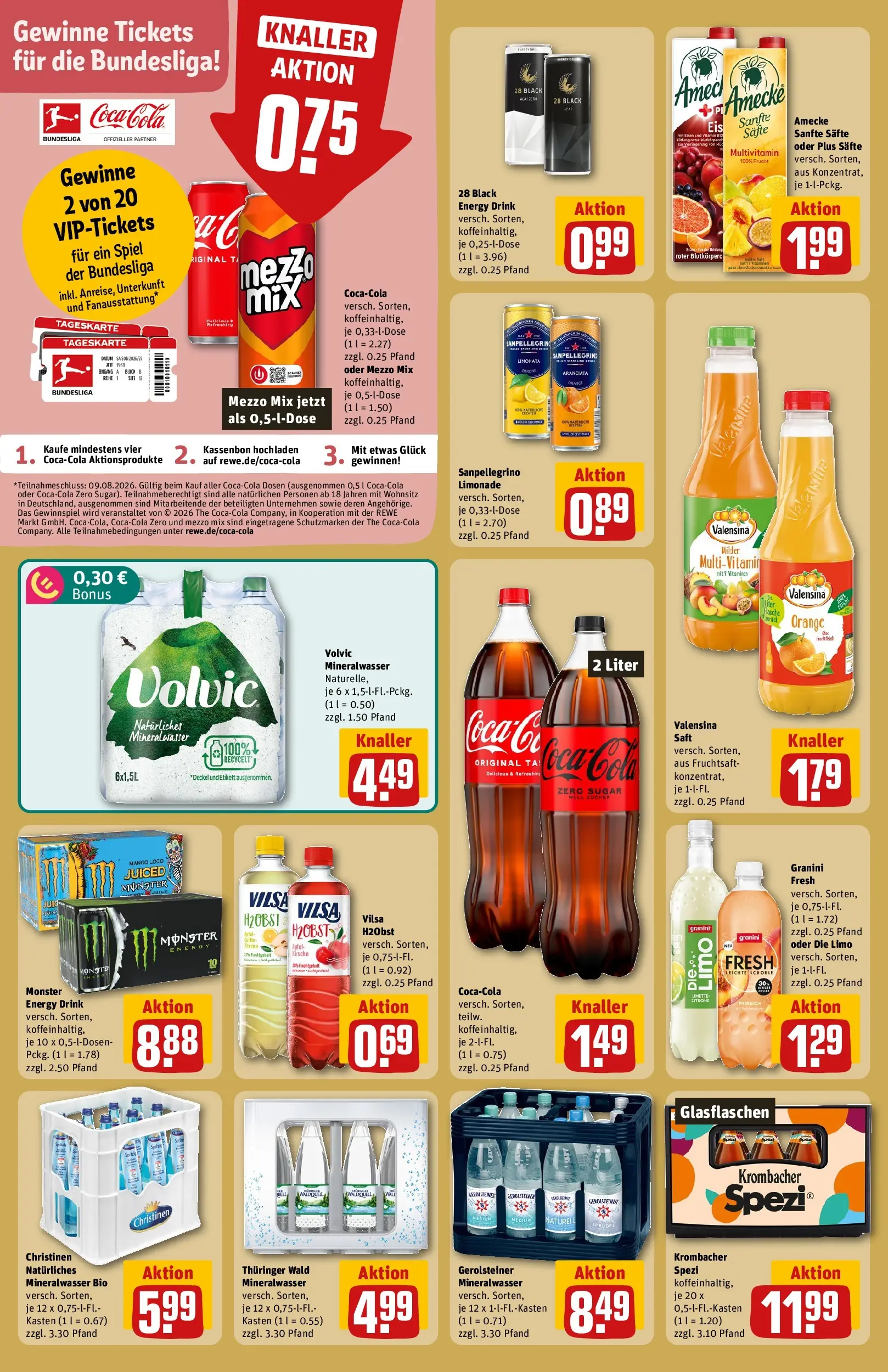 REWE Prospekt ab 20.07.2026 zum Blättern » Angebote | Seite: 18 | Produkte: Mezzo mix, Mango, Saft, Fruchtsaft