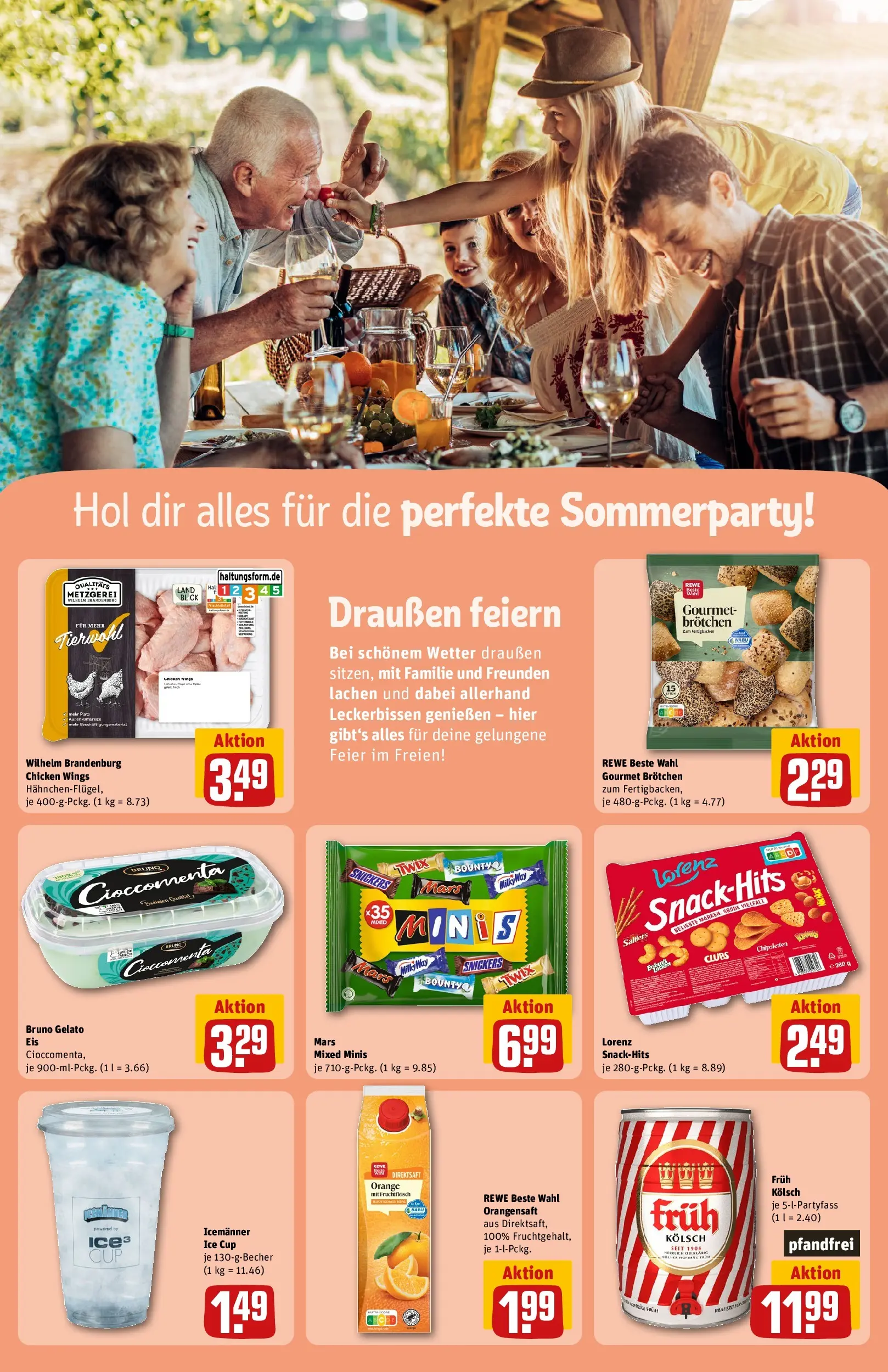 REWE Prospekt ab 20.07.2026 zum Blättern » Angebote | Seite: 16 | Produkte: Orangensaft, Snickers, Mars