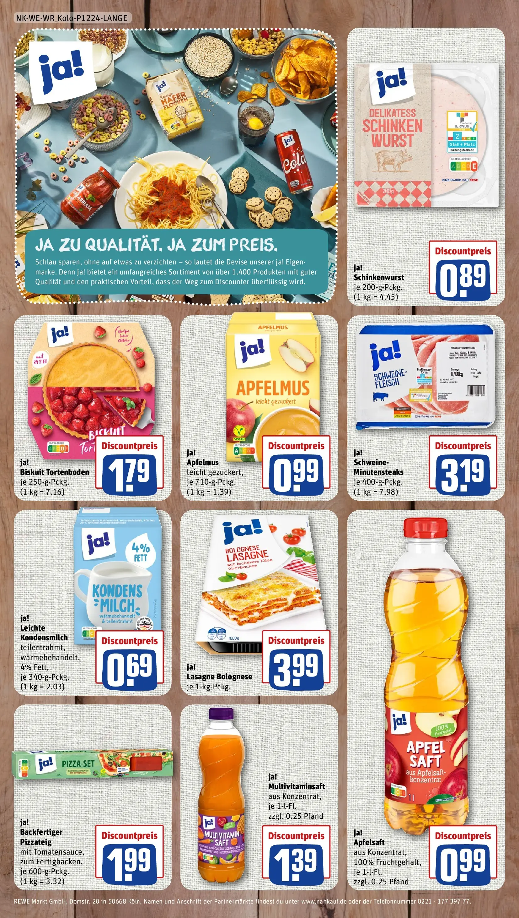 REWE Prospekt ab 20.07.2026 zum Blättern » Angebote | Seite: 8 | Produkte: Äpfel, Apfelsaft, Schinken, Fleisch