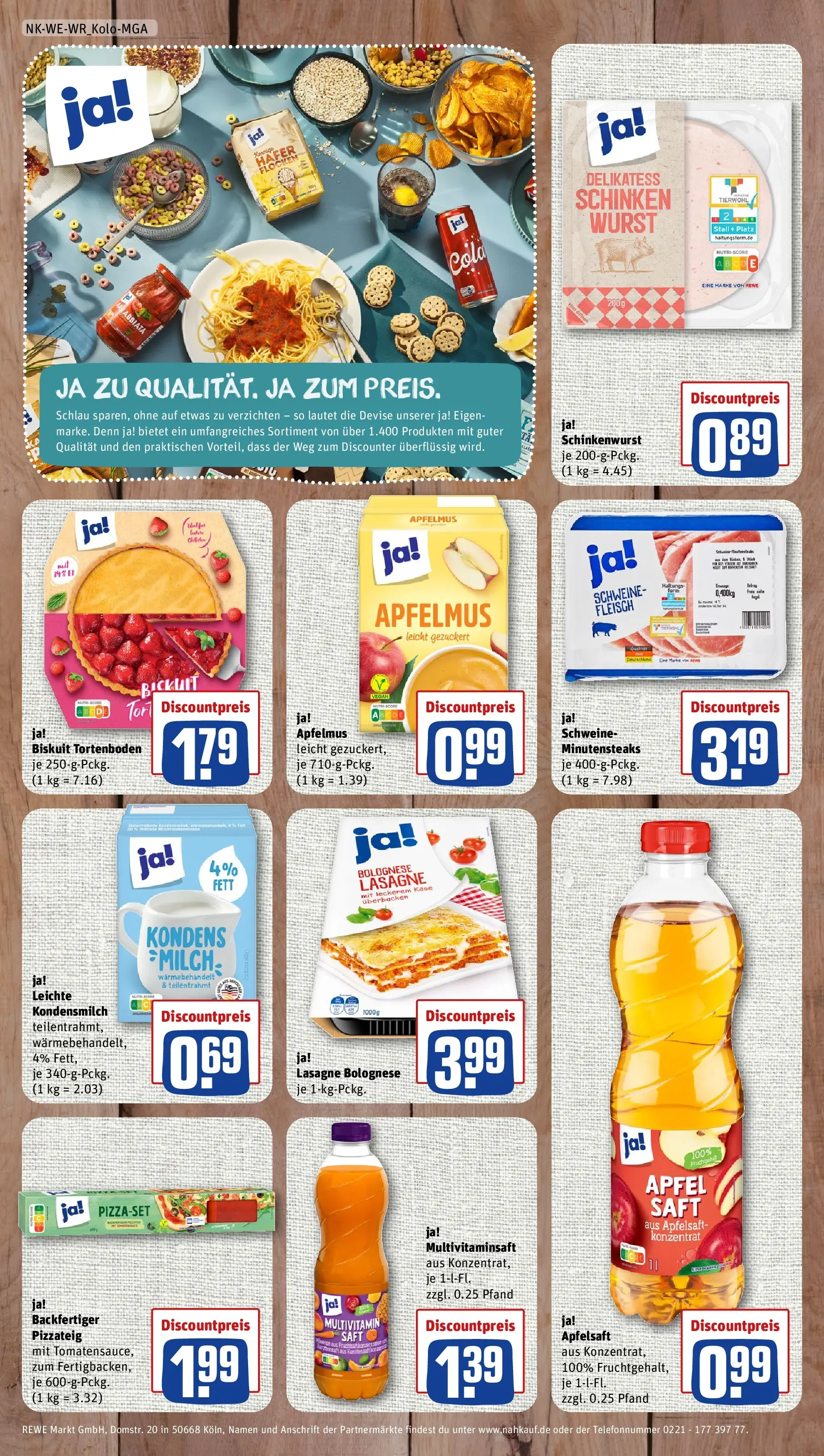 REWE Prospekt ab 20.07.2026 zum Blättern » Angebote | Seite: 8 | Produkte: Cola, Käse, Schinken, Flocken