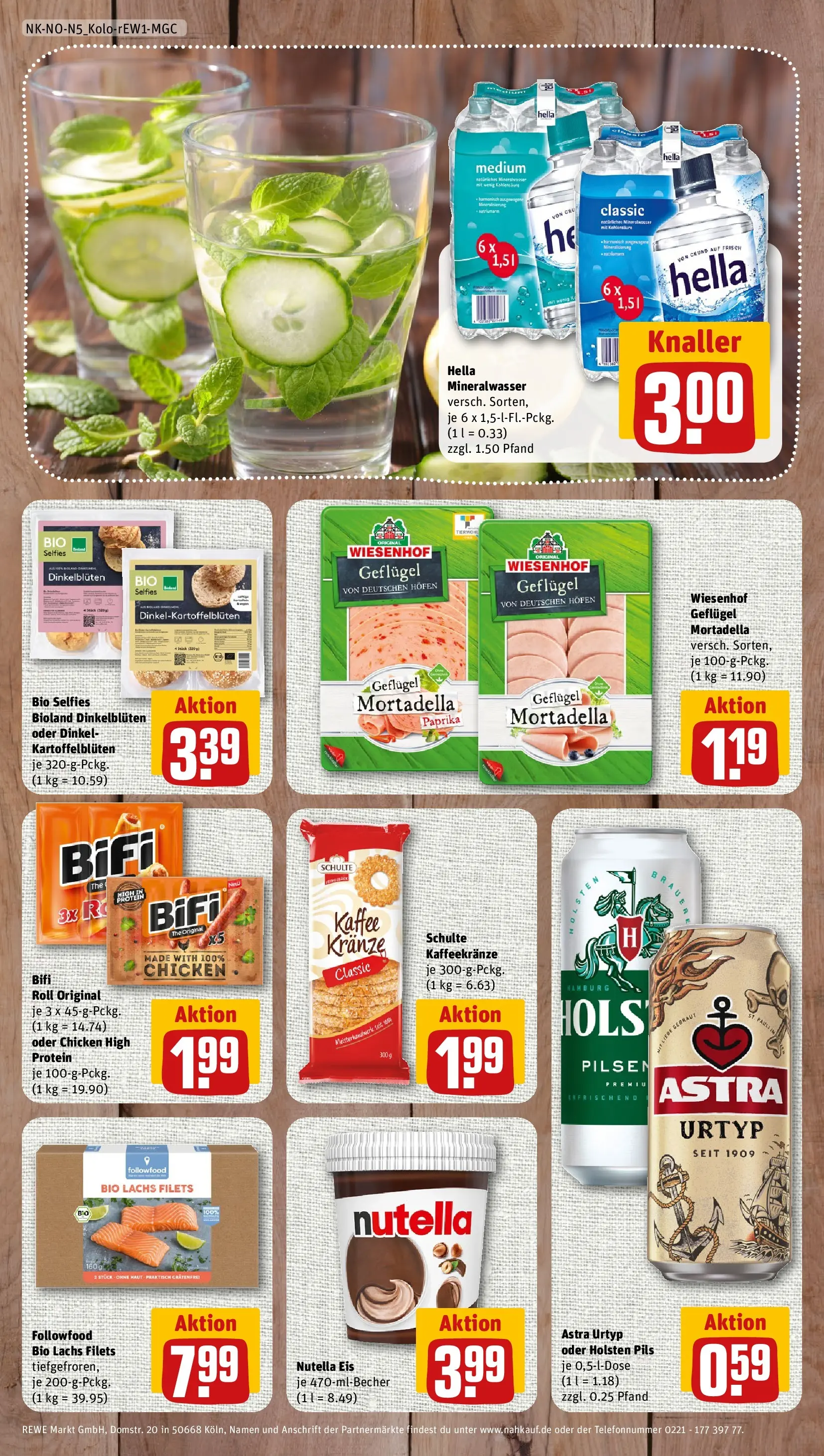 REWE Prospekt ab 20.07.2026 zum Blättern » Angebote | Seite: 12 | Produkte: Astra, Mineralwasser, Nutella, Eis