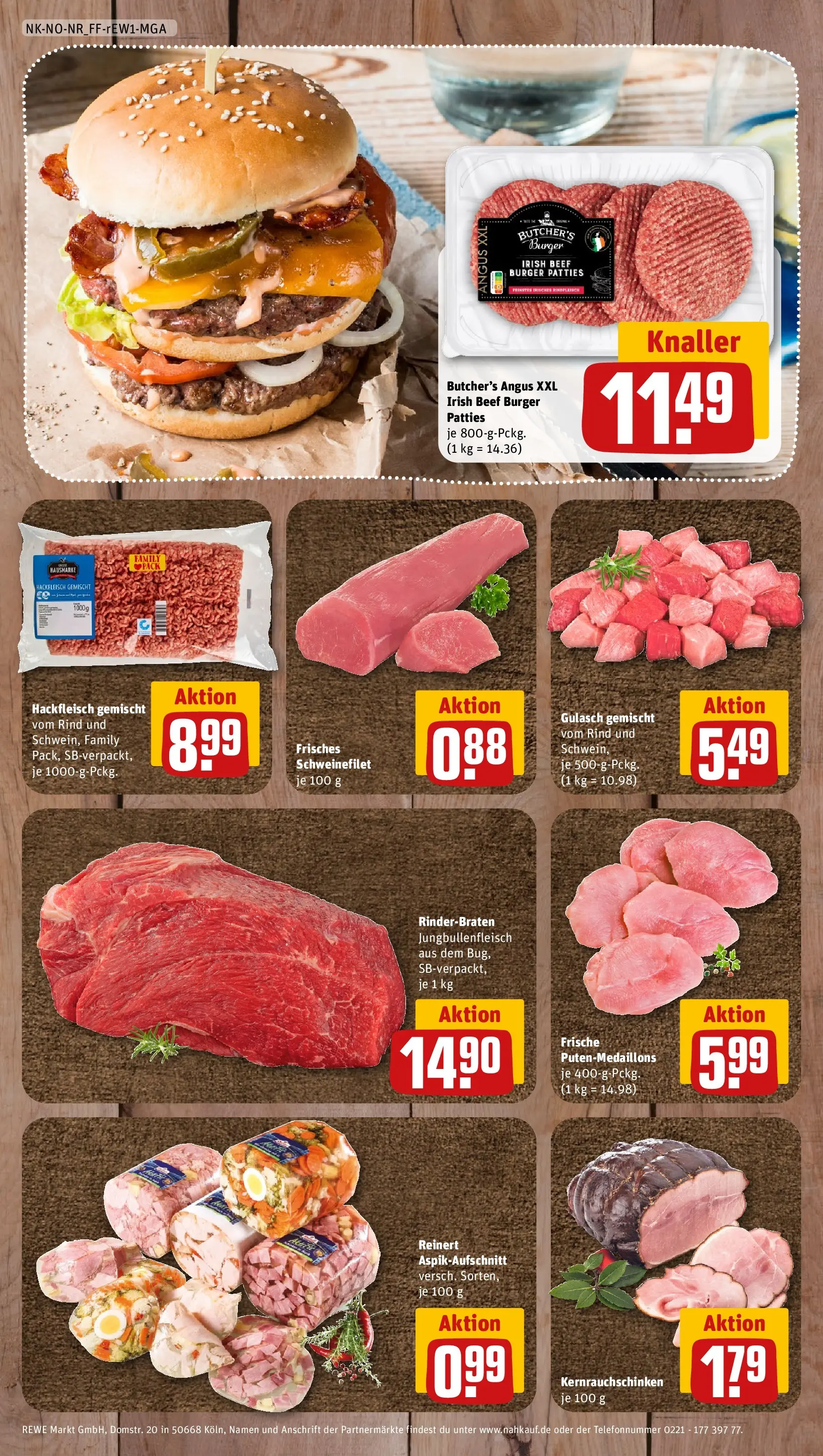REWE Prospekt ab 20.07.2026 zum Blättern » Angebote | Seite: 12 | Produkte: Burger, Schweinefilet, Gulasch, Rindfleisch