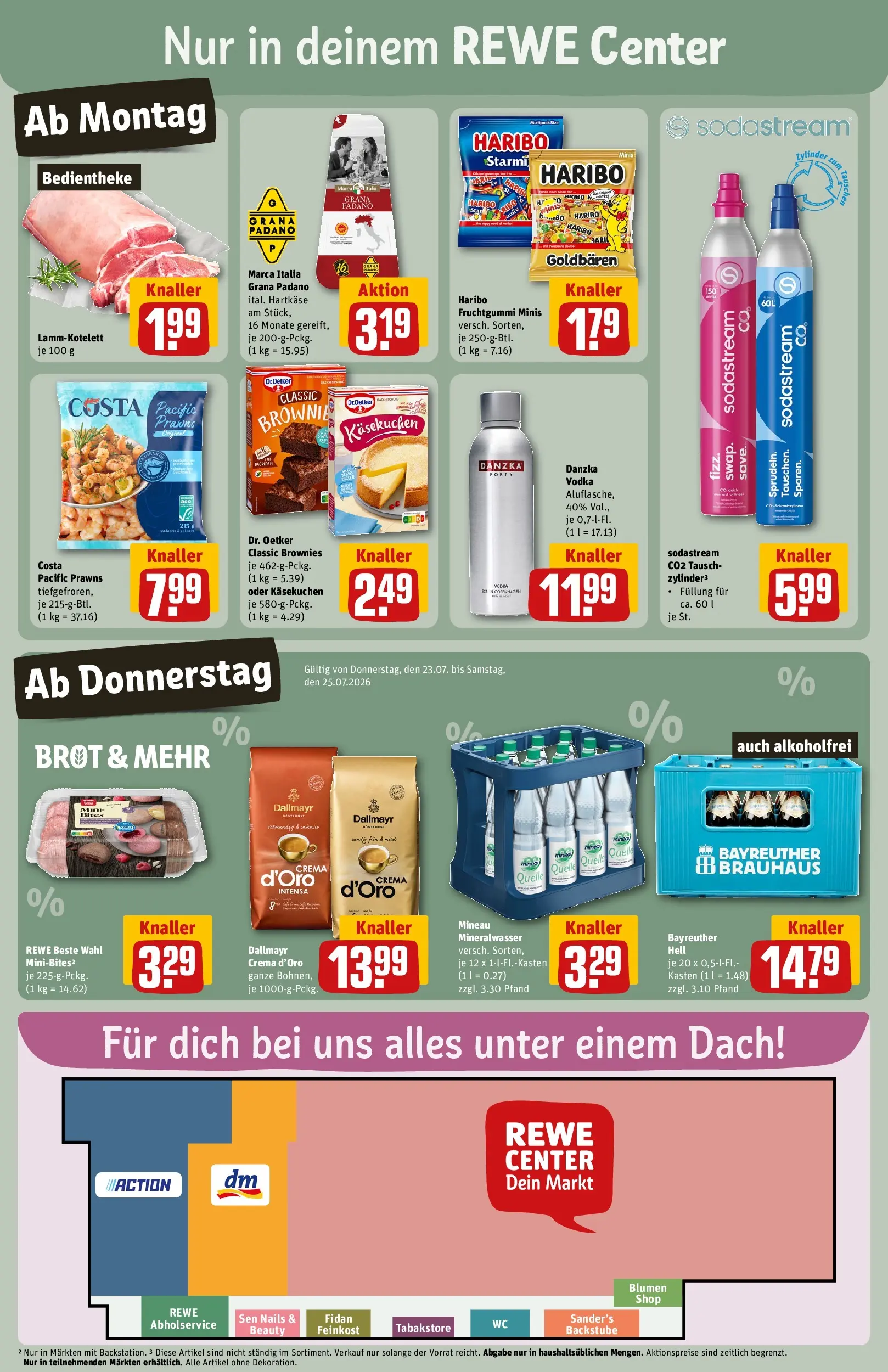 REWE Prospekt ab 20.07.2026 zum Blättern » Angebote | Seite: 3 | Produkte: Haribo, Blumen, Mineralwasser, Vodka