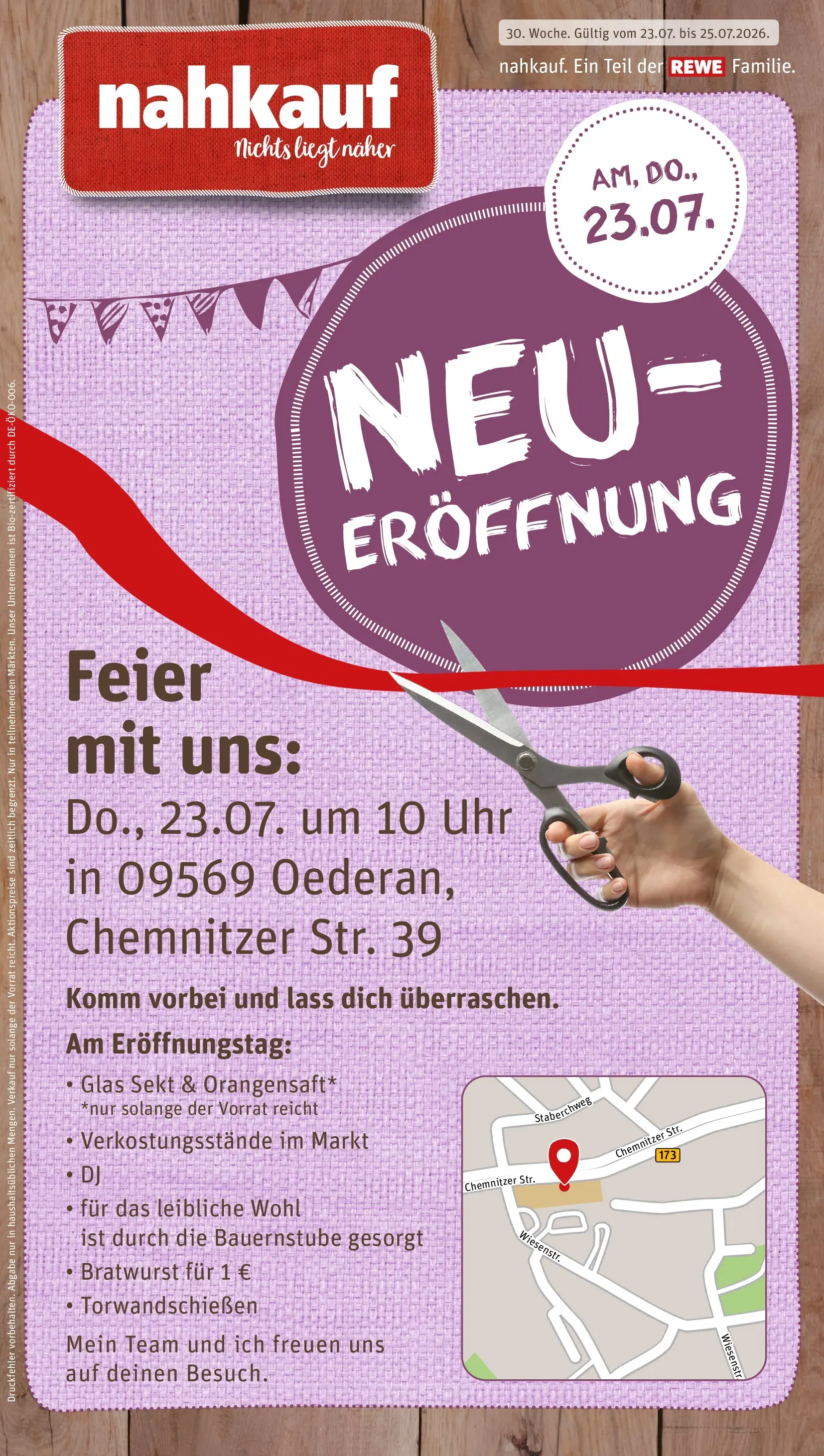REWE Prospekt ab 20.07.2026 zum Blättern » Angebote | Seite: 1 | Produkte: Sekt, Bratwurst, Uhr