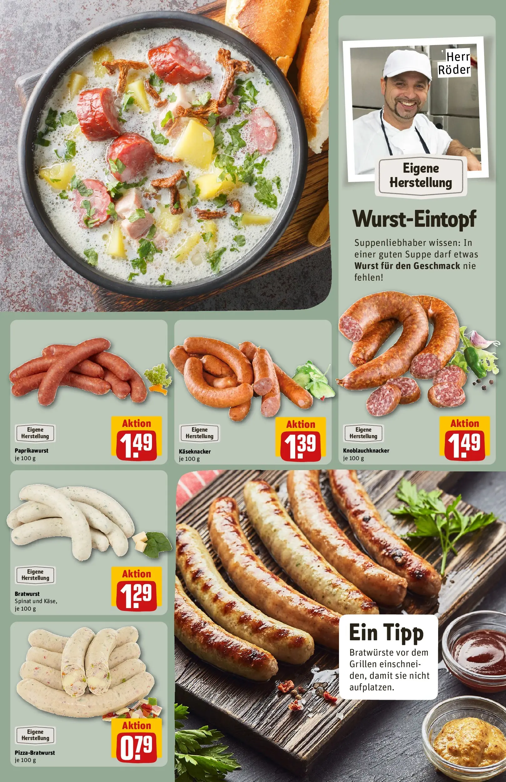REWE Prospekt ab 20.07.2026 zum Blättern » Angebote | Seite: 14 | Produkte: Bratwurst, Wurst