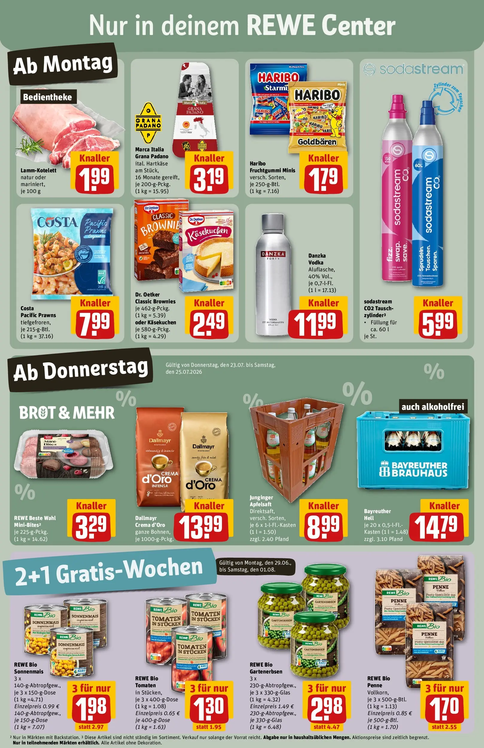 REWE Prospekt ab 20.07.2026 zum Blättern » Angebote | Seite: 3 | Produkte: Haribo, Tomaten, Dallmayr, Vodka