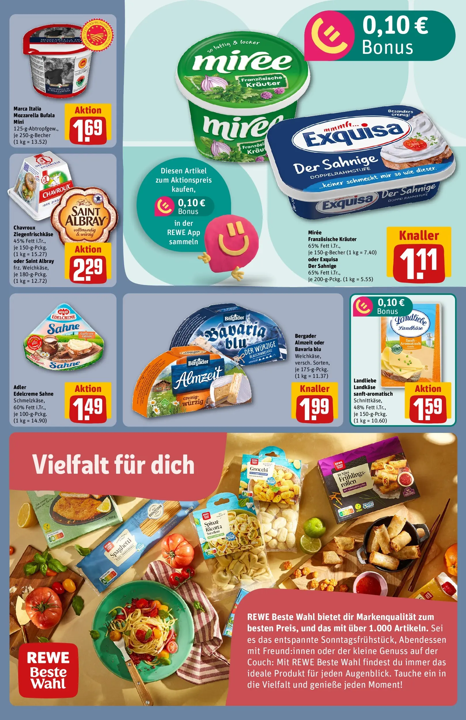 REWE Prospekt ab 20.07.2026 zum Blättern » Angebote | Seite: 15 | Produkte: Mozzarella, Kraut, Blush, Sahne
