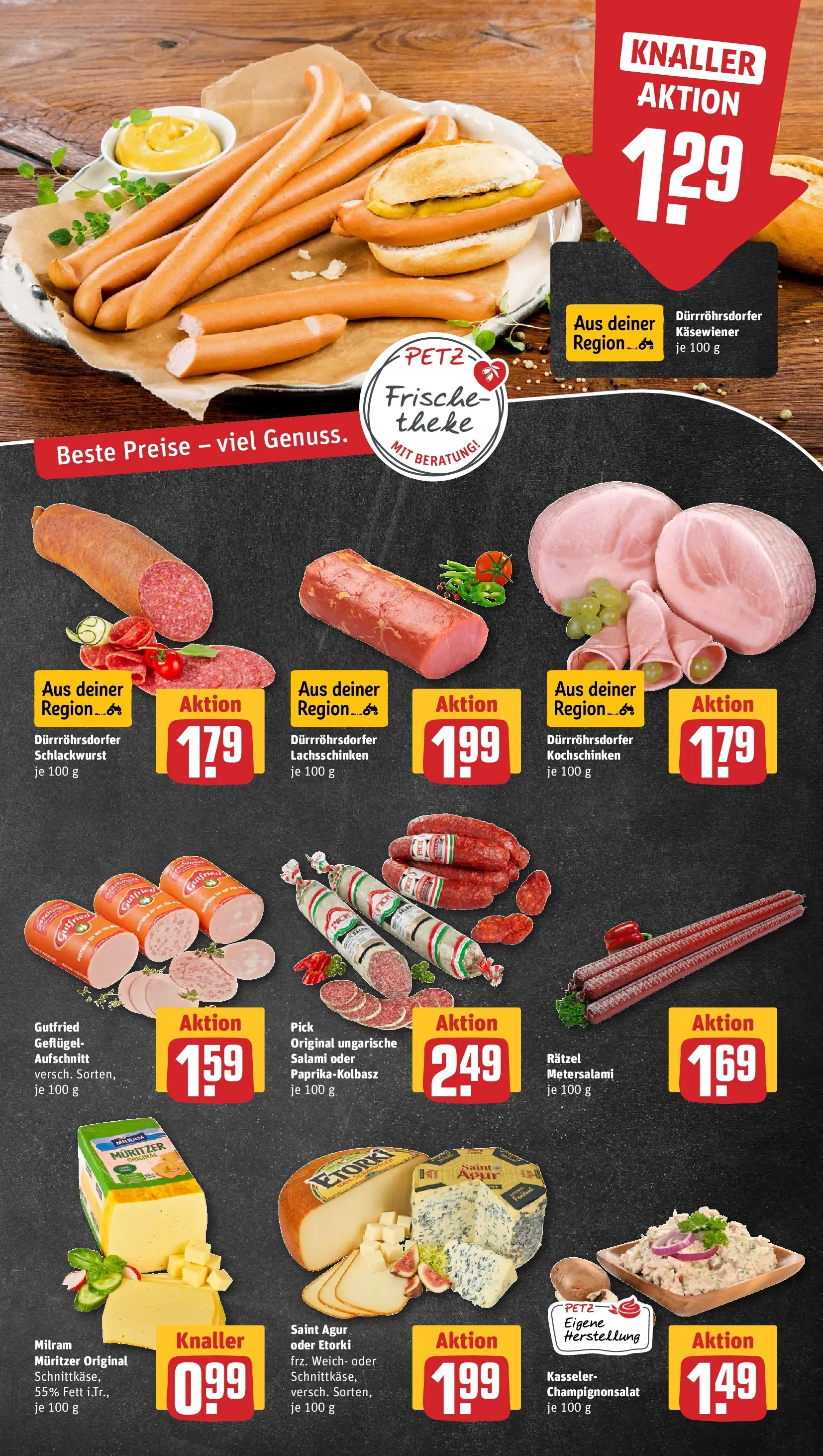 REWE Prospekt ab 20.07.2026 zum Blättern » Angebote | Seite: 11 | Produkte: Theke, Milram, Salami
