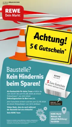 Rewe Prospekt Wolfsburg/Vorsfelde ab 20.07.2026 gültig
