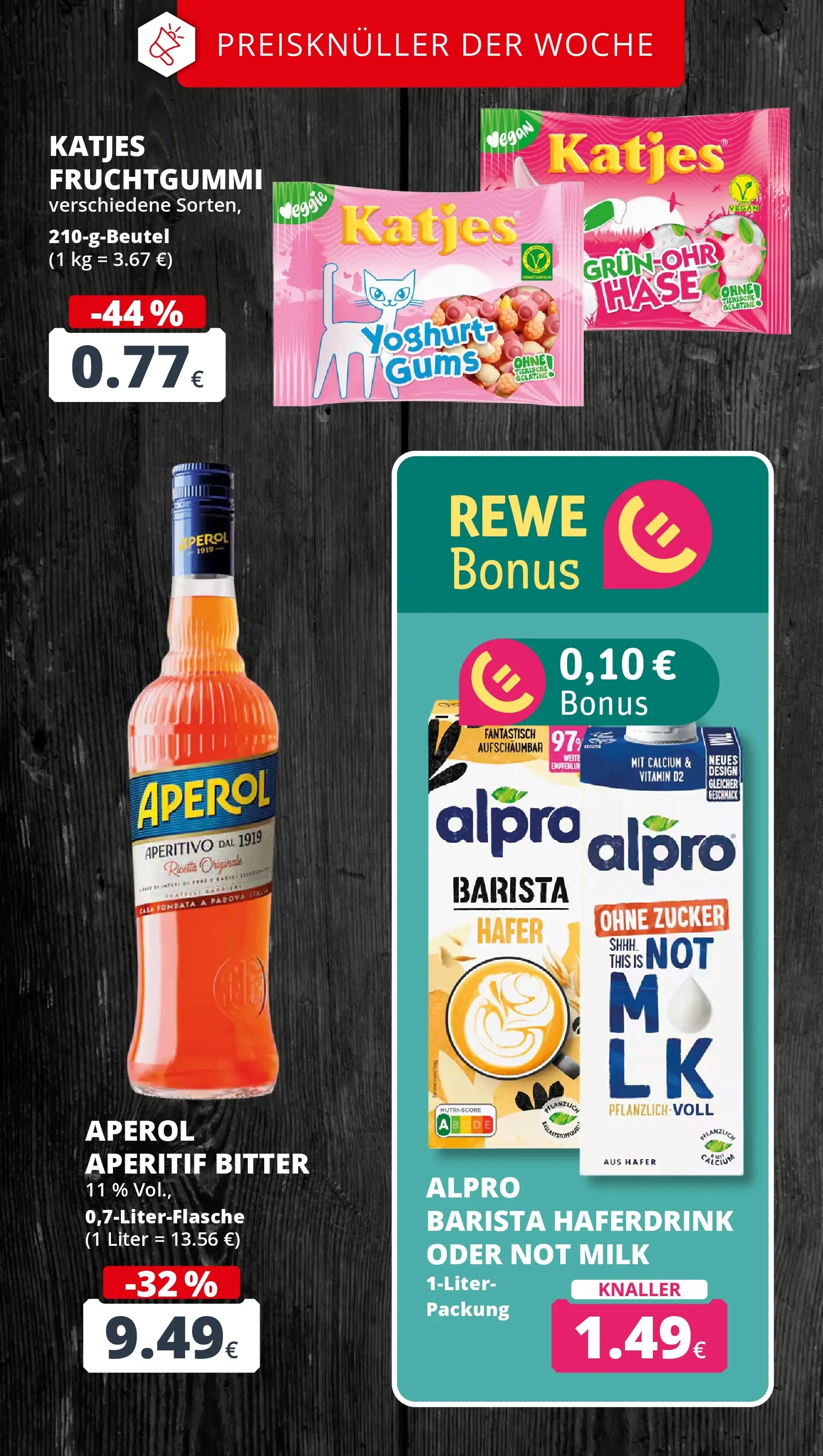 REWE Prospekt ab 20.07.2026 zum Blättern » Angebote | Seite: 2 | Produkte: Katjes, Haferdrink, Zucker, Aperol