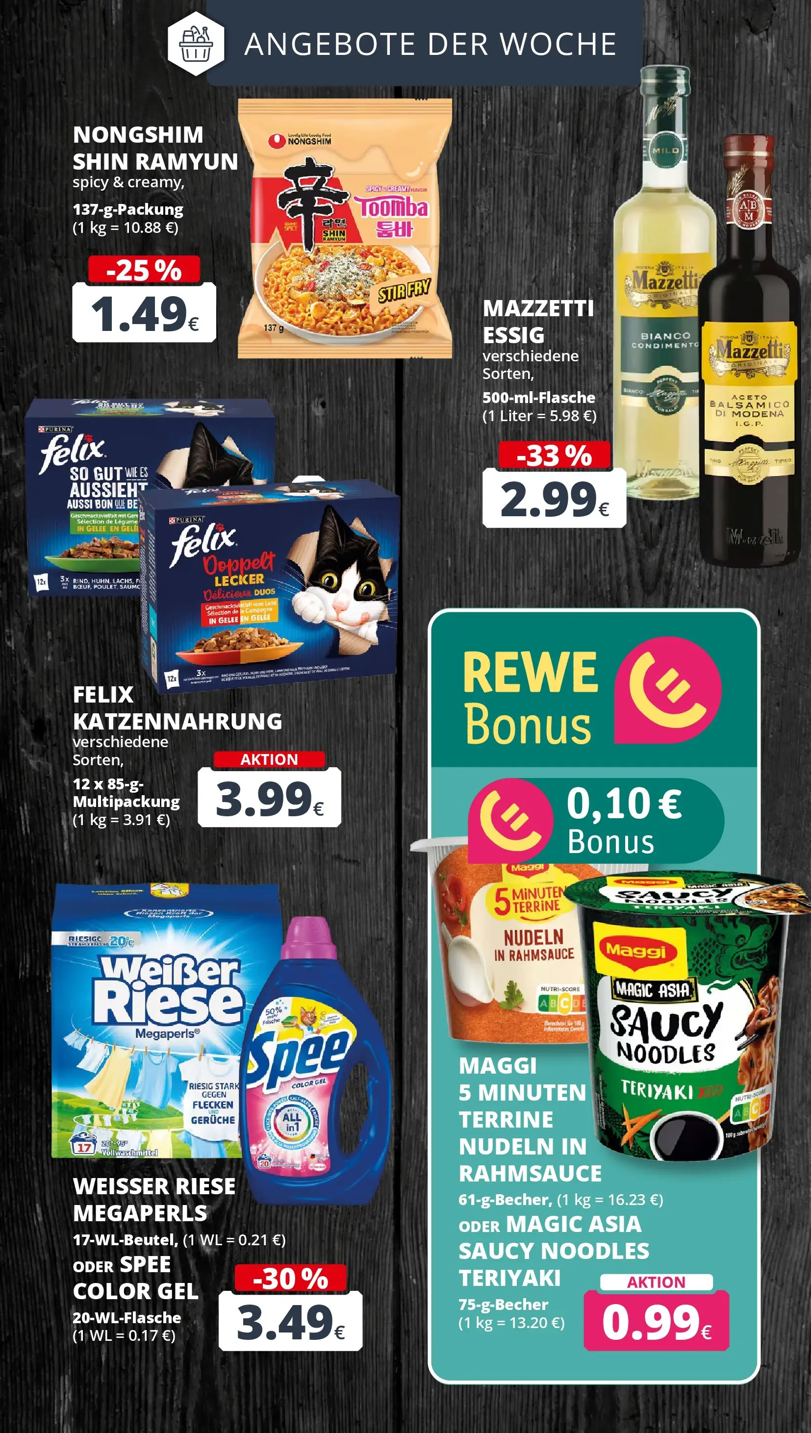 REWE Prospekt ab 20.07.2026 zum Blättern » Angebote | Seite: 6 | Produkte: Maggi, Balsamico, Essig, Nudeln