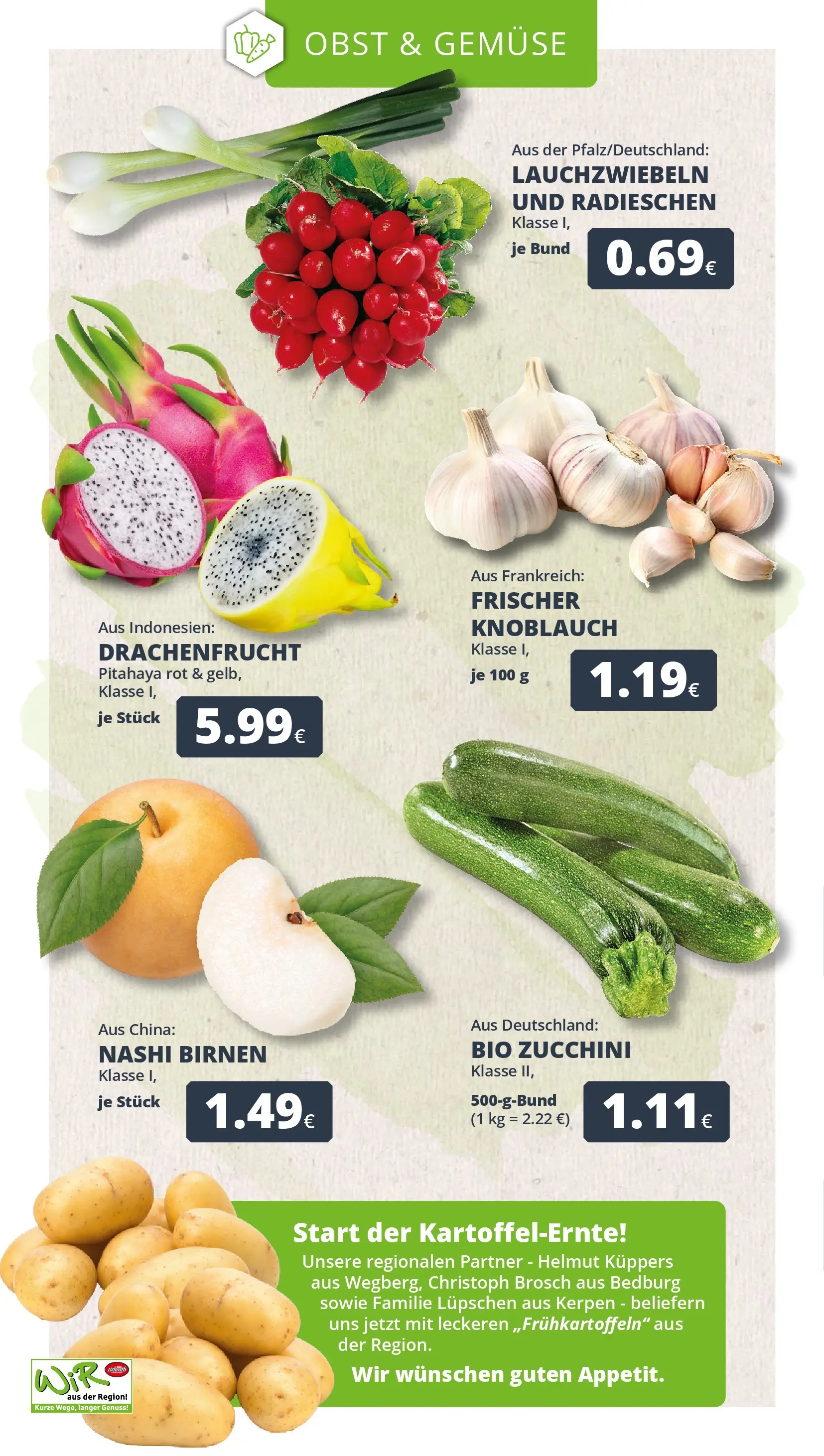 REWE Prospekt ab 20.07.2026 zum Blättern » Angebote | Seite: 7 | Produkte: Gemüse, Obst, Knoblauch, Zucchini