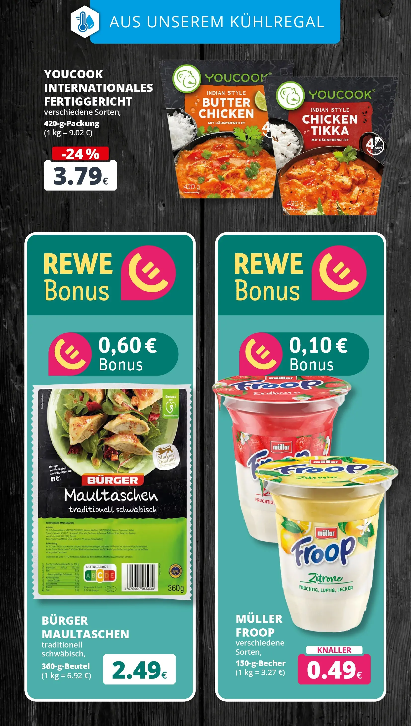 REWE Prospekt ab 20.07.2026 zum Blättern » Angebote | Seite: 13 | Produkte: Butter, Burger, Zitrone, Maultaschen