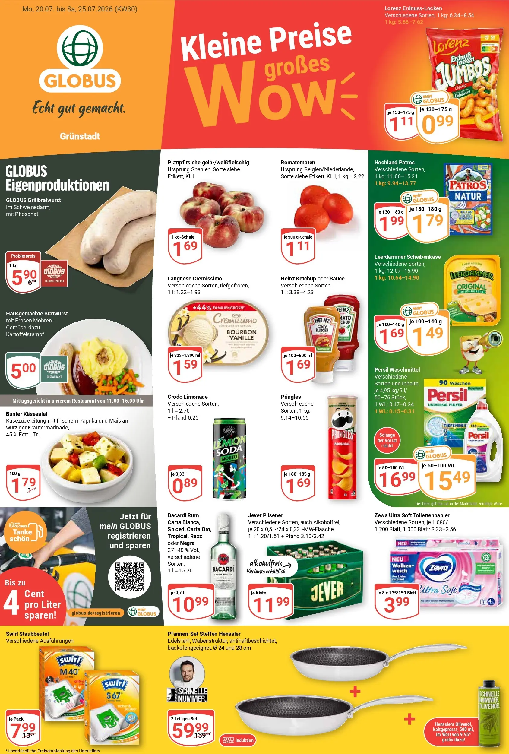 Globus Prospekt Grünstadt (ab 20.07.2026) » Angebote online | Seite: 1 | Produkte: Rum, Limonade, Paprika, Ketchup