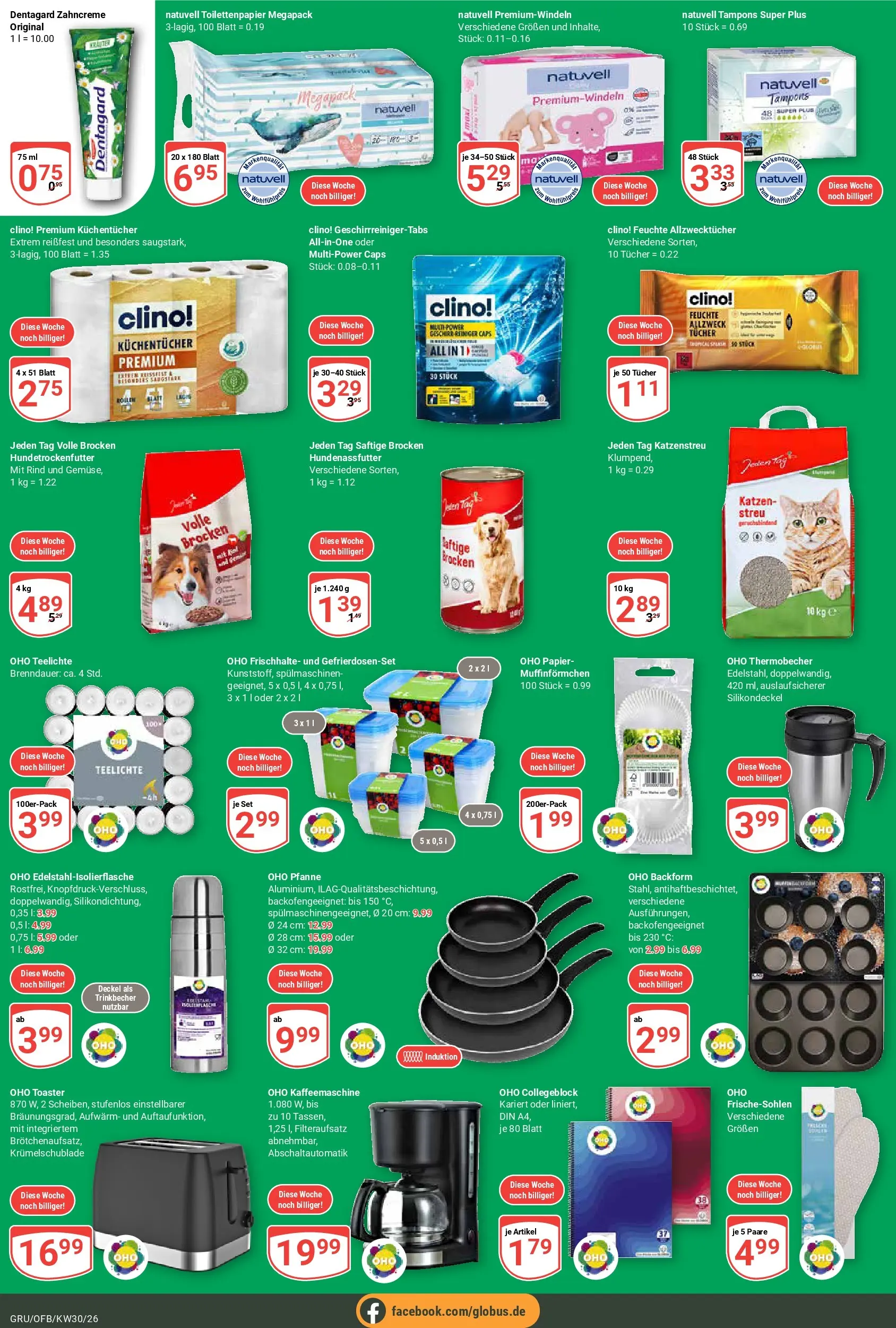 Globus Prospekt Grünstadt (ab 20.07.2026) » Angebote online | Seite: 20 | Produkte: Kaffeemaschine, Toaster, Toilettenpapier