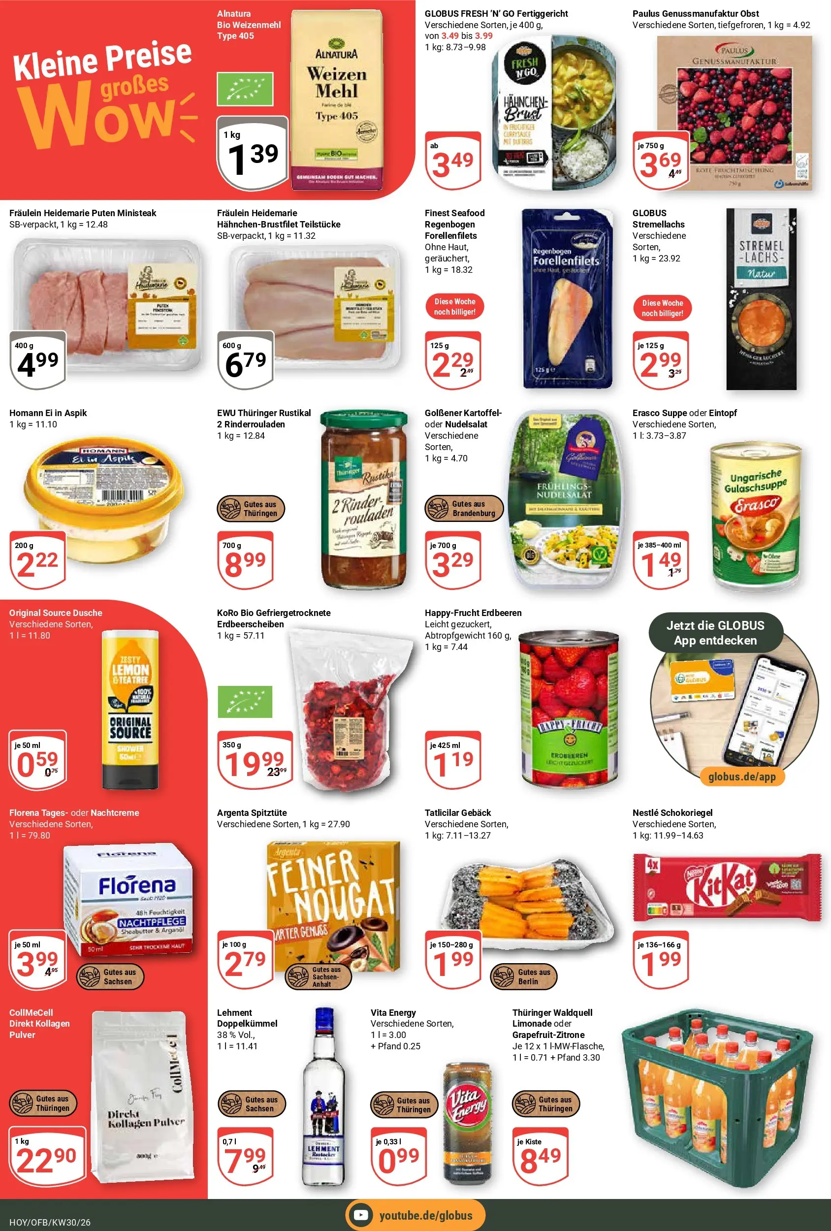 Globus Prospekt Hoyerswerda (ab 20.07.2026) » Angebote online | Seite: 4 | Produkte: Mehl, Energy, Obst, Nachtcreme
