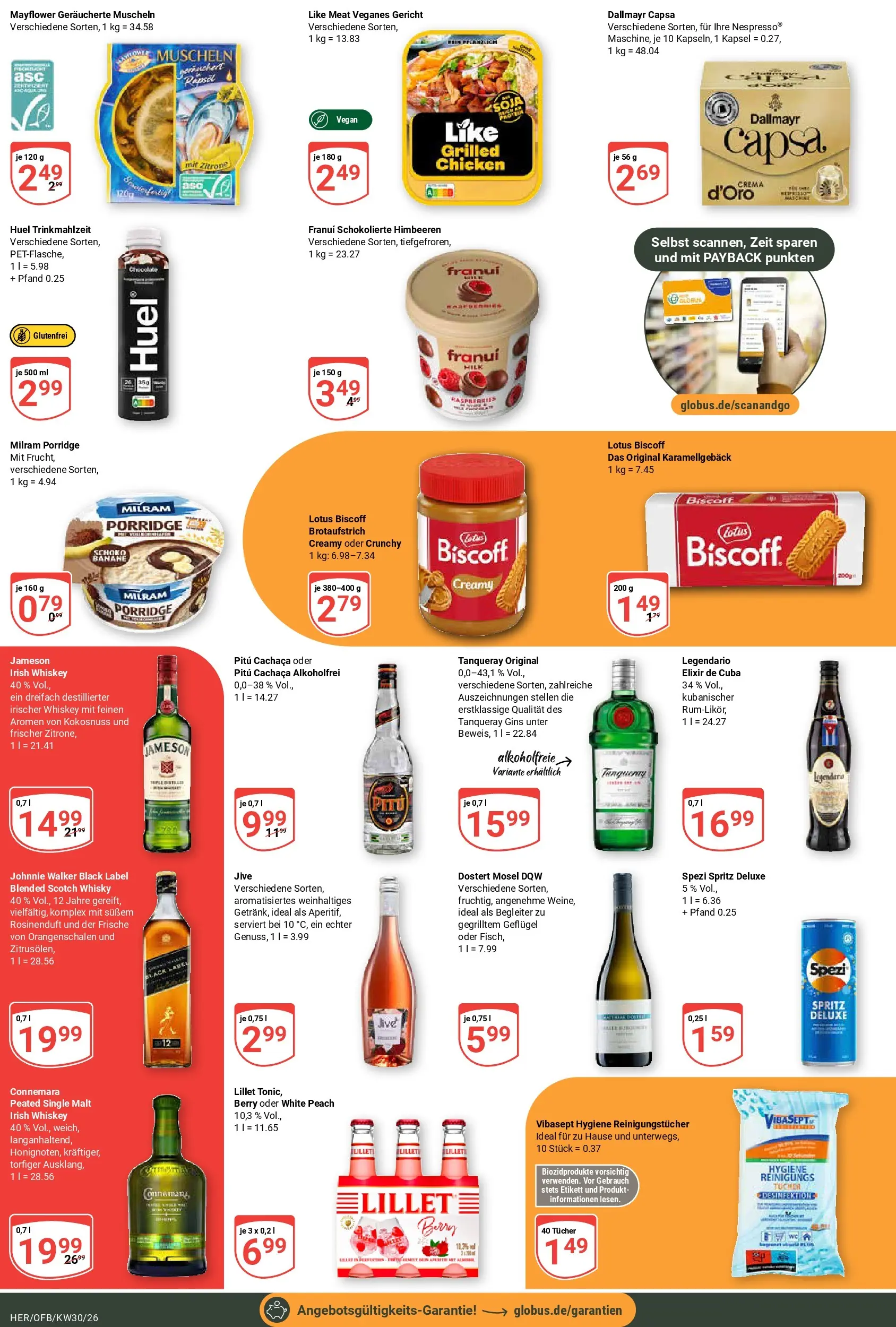Globus Prospekt Hermsdorf (ab 20.07.2026) » Angebote online | Seite: 3 | Produkte: Himbeeren, Reinigungstücher, Milram, Zitrone