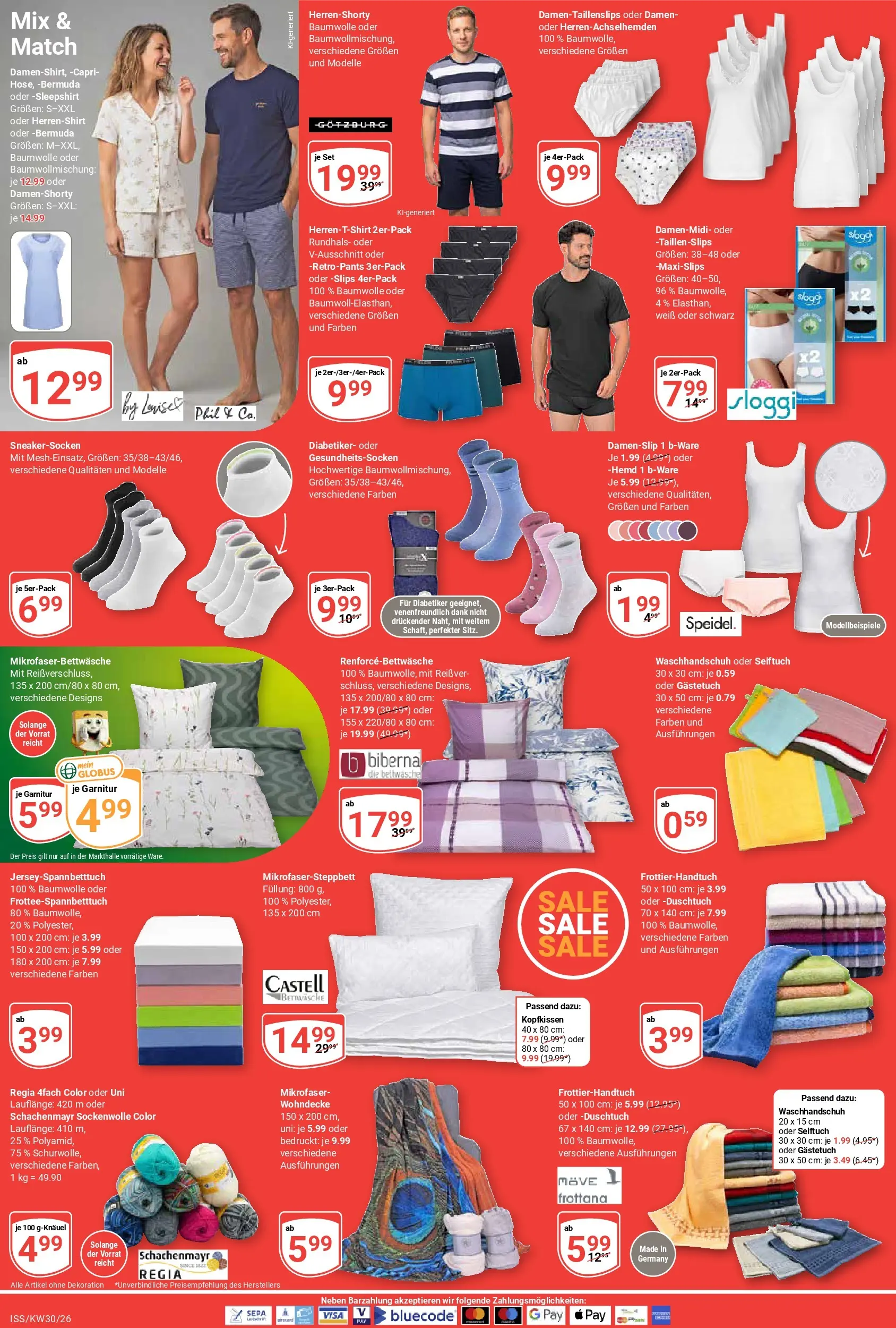 Globus Prospekt Isserstedt (ab 20.07.2026) » Angebote online | Seite: 20 | Produkte: Bermuda, Bettwäsche, Kopfkissen, Hemd