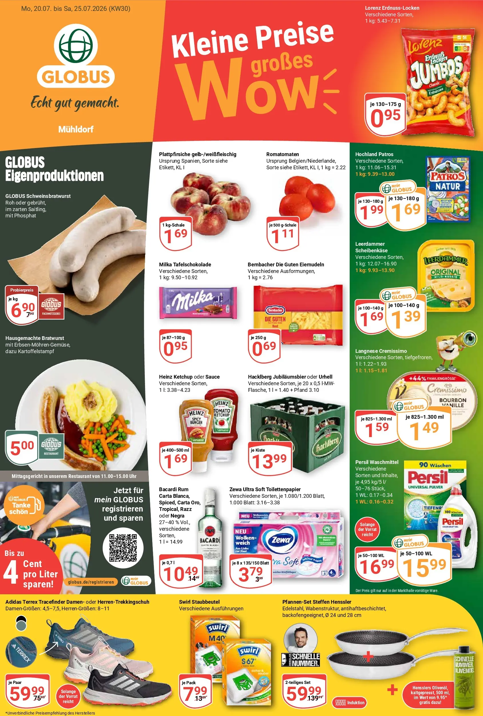 Globus Prospekt Mühldorf (ab 20.07.2026) » Angebote online | Seite: 5 | Produkte: Bacardi, Langnese cremissimo, Bourbon, Uhr