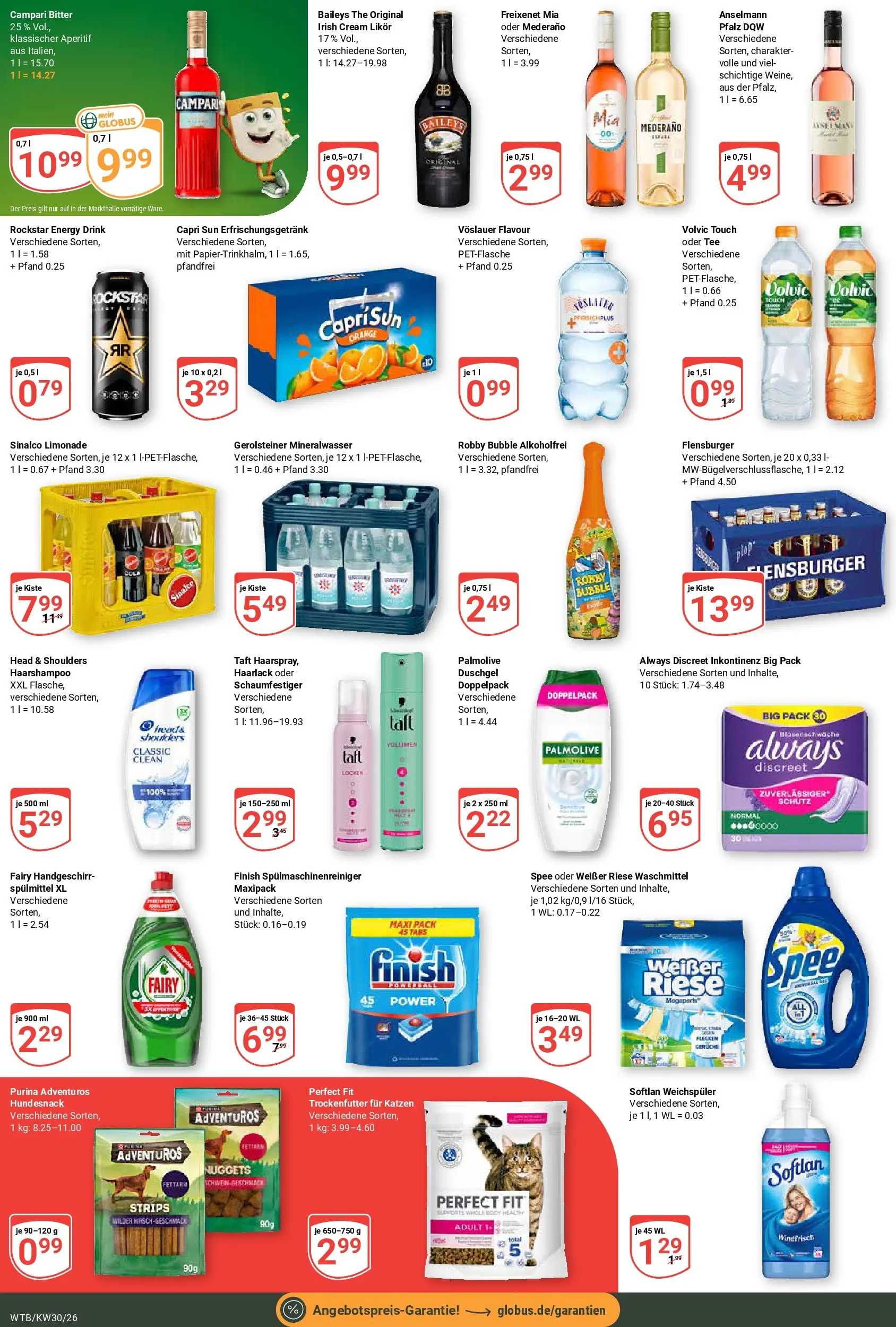 Globus Prospekt Wächtersbach (ab 20.07.2026) » Angebote online | Seite: 4 | Produkte: Rockstar energy, Limonade, Duschgel, Baileys
