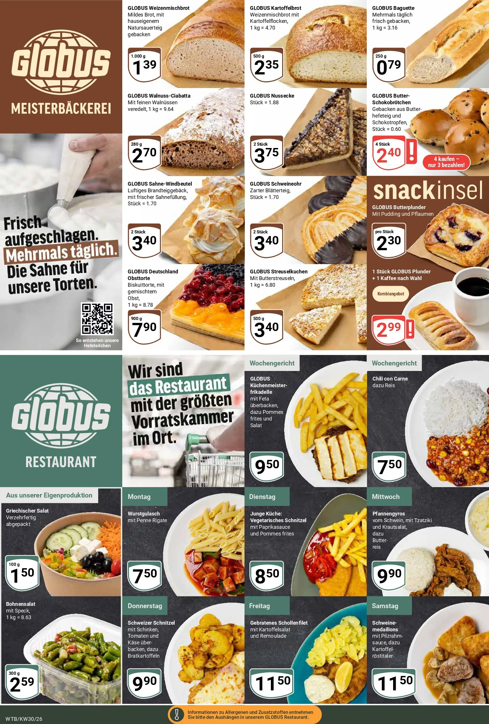 Globus Prospekt Wächtersbach (ab 20.07.2026) » Angebote online | Seite: 6 | Produkte: Pommes, Küche, Schnitzel, Salat