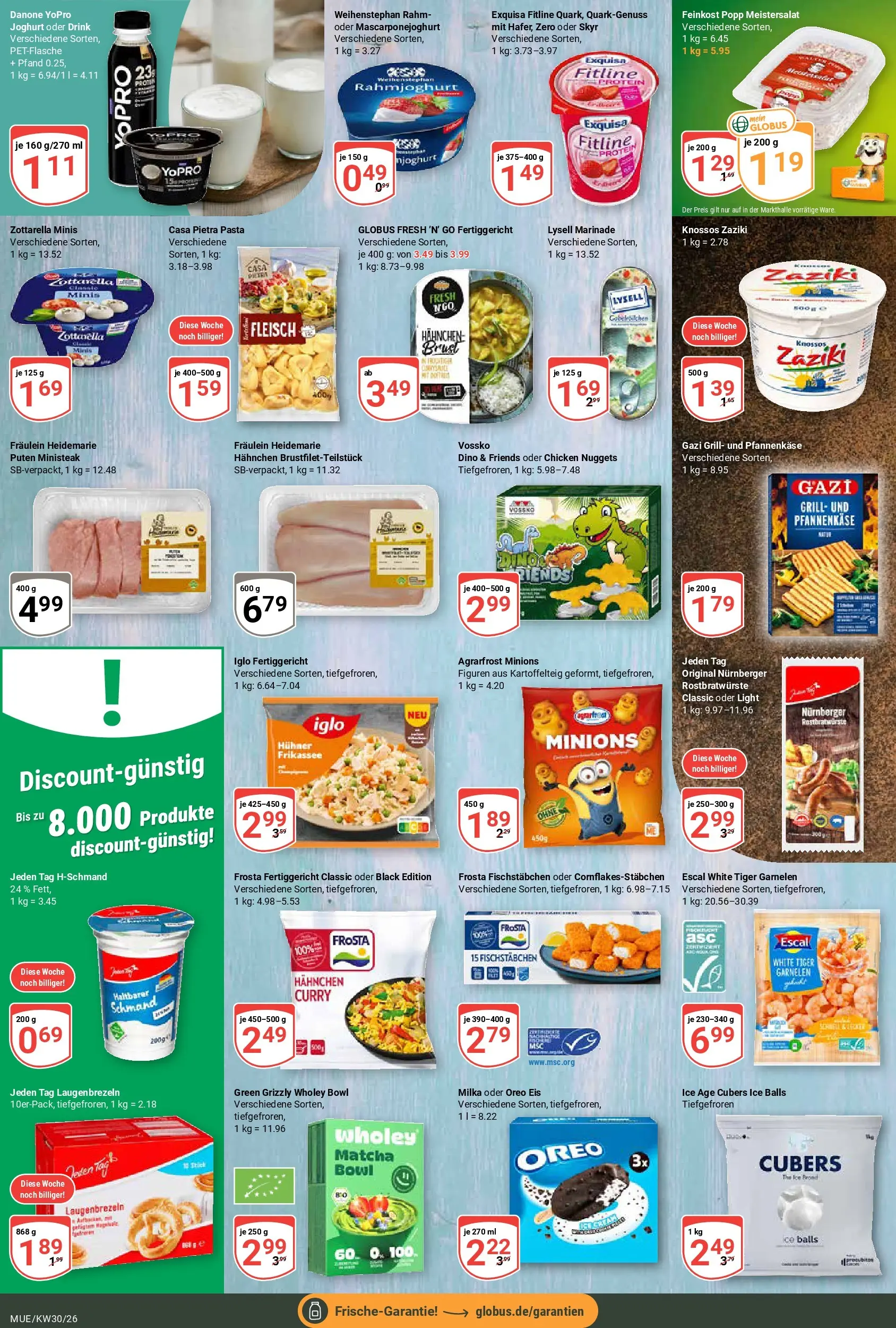 Globus Prospekt Mühldorf (ab 20.07.2026) » Angebote online | Seite: 13 | Produkte: Hahnchen, Skyr, Fischstabchen, Pasta