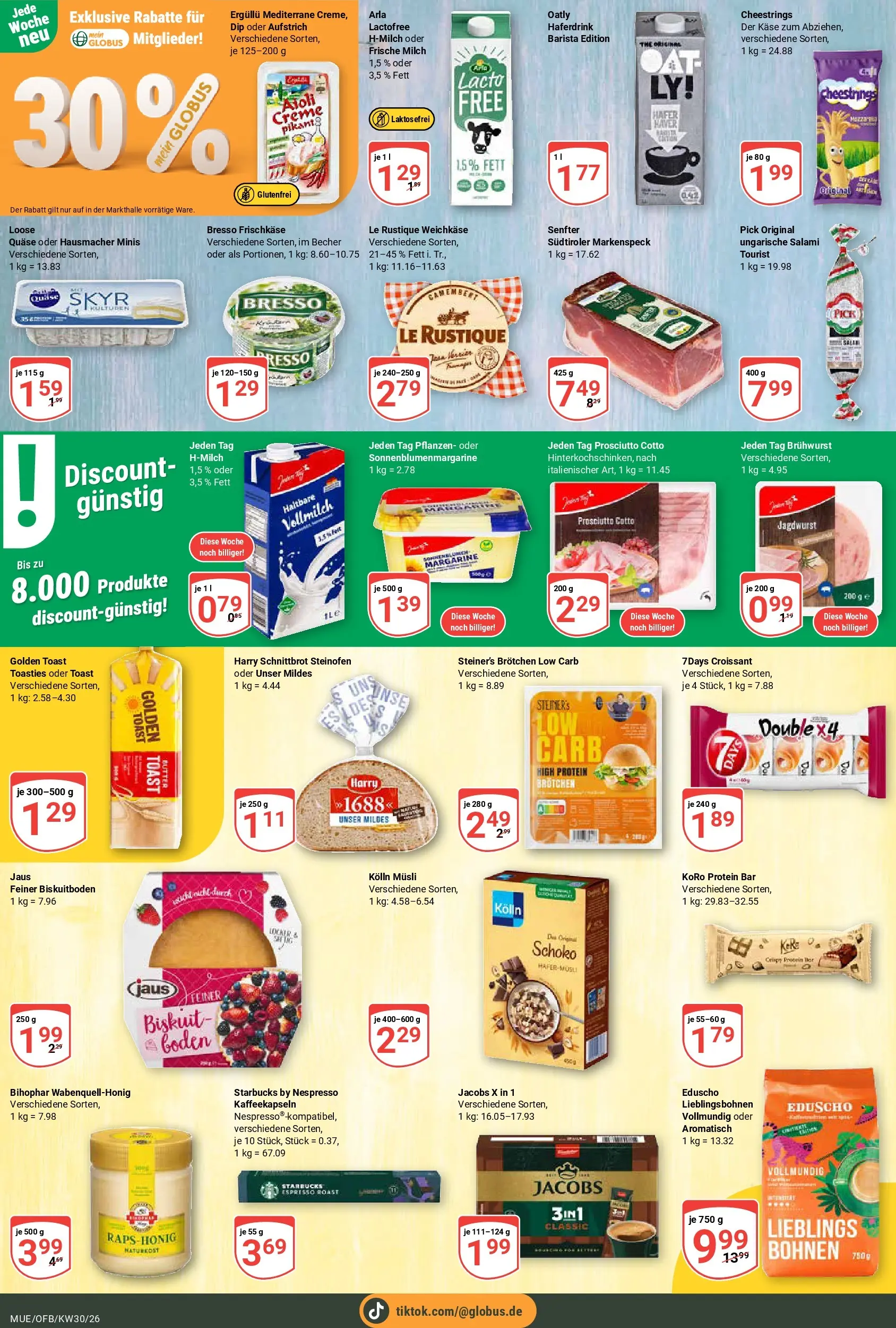 Globus Prospekt Mühldorf (ab 20.07.2026) » Angebote online | Seite: 14 | Produkte: Käse, Bresso, Haferdrink, Salami