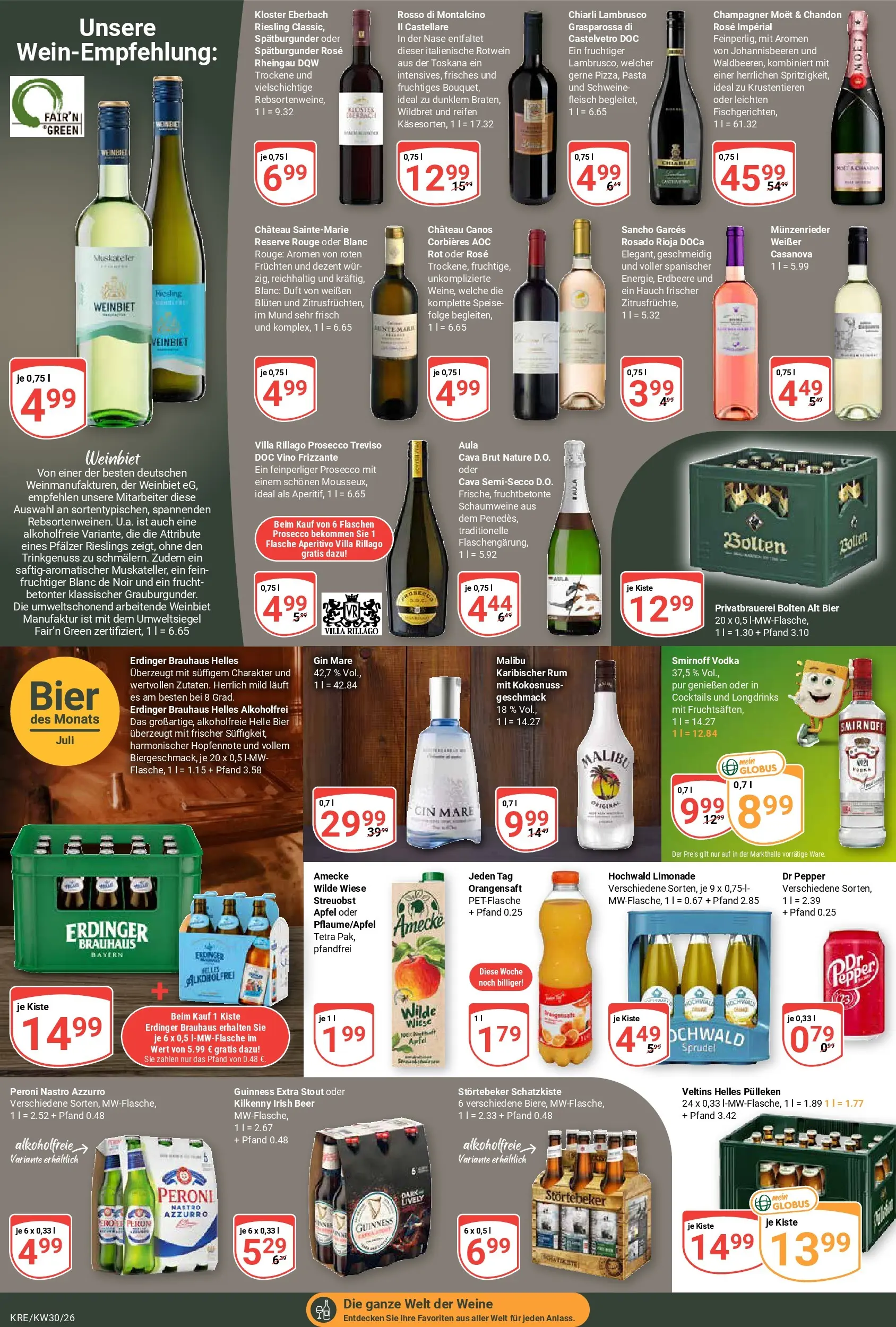 Globus Prospekt Krefeld (ab 20.07.2026) » Angebote online | Seite: 13 | Produkte: Helles pulleken, Duft, Äpfel, Fleisch