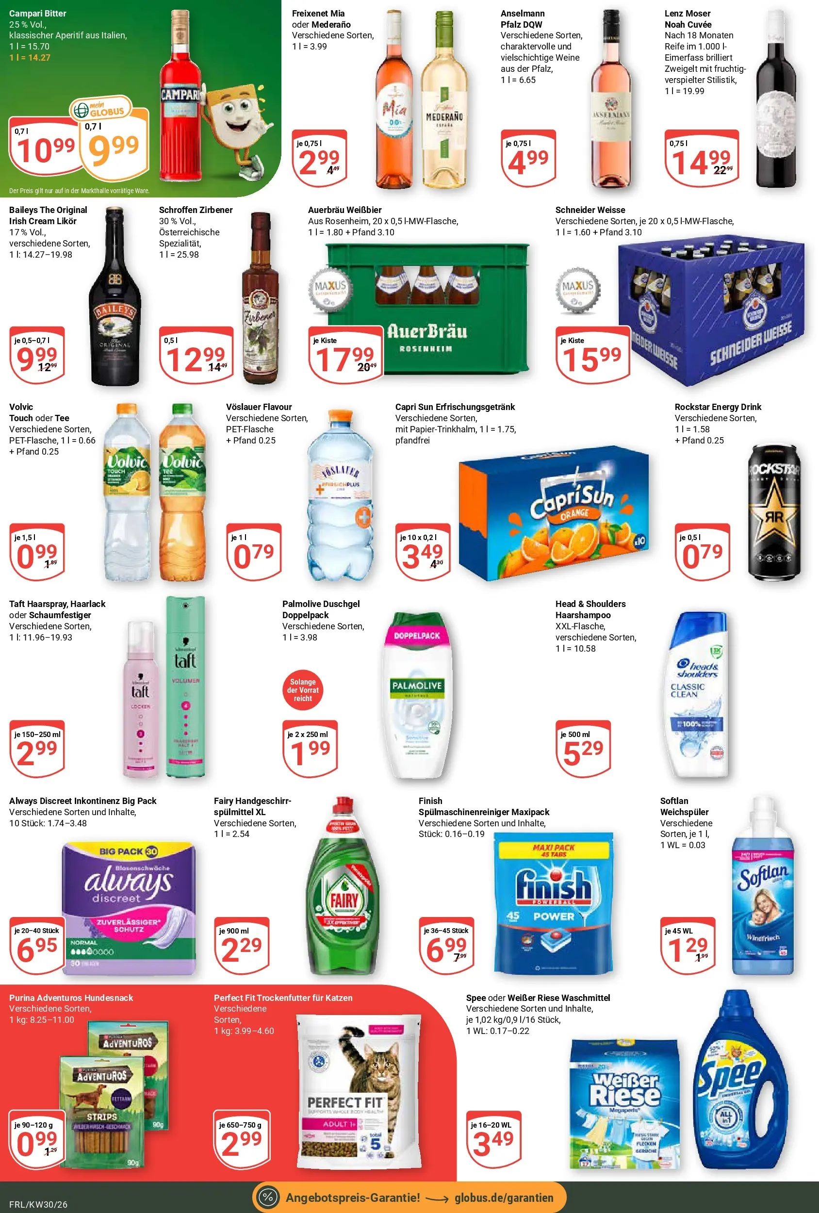 Globus Prospekt Freilassing (ab 20.07.2026) » Angebote online | Seite: 8 | Produkte: Rockstar energy, Weißbier, Baileys, Tee