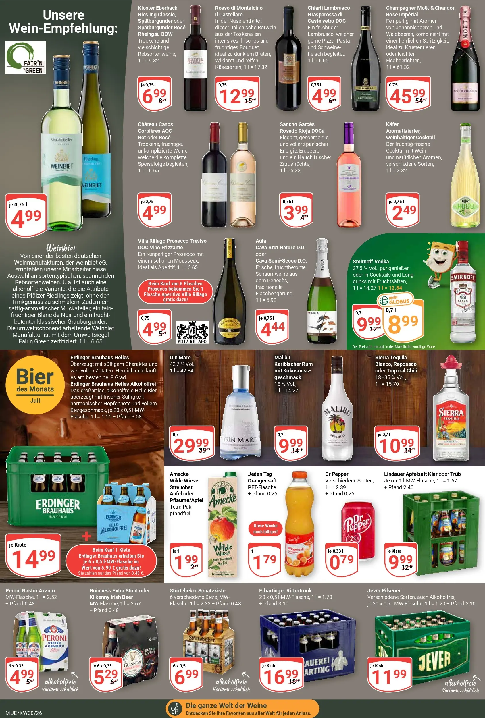 Globus Prospekt Mühldorf (ab 20.07.2026) » Angebote online | Seite: 17 | Produkte: Orangensaft, Tequila, Chili, Gin