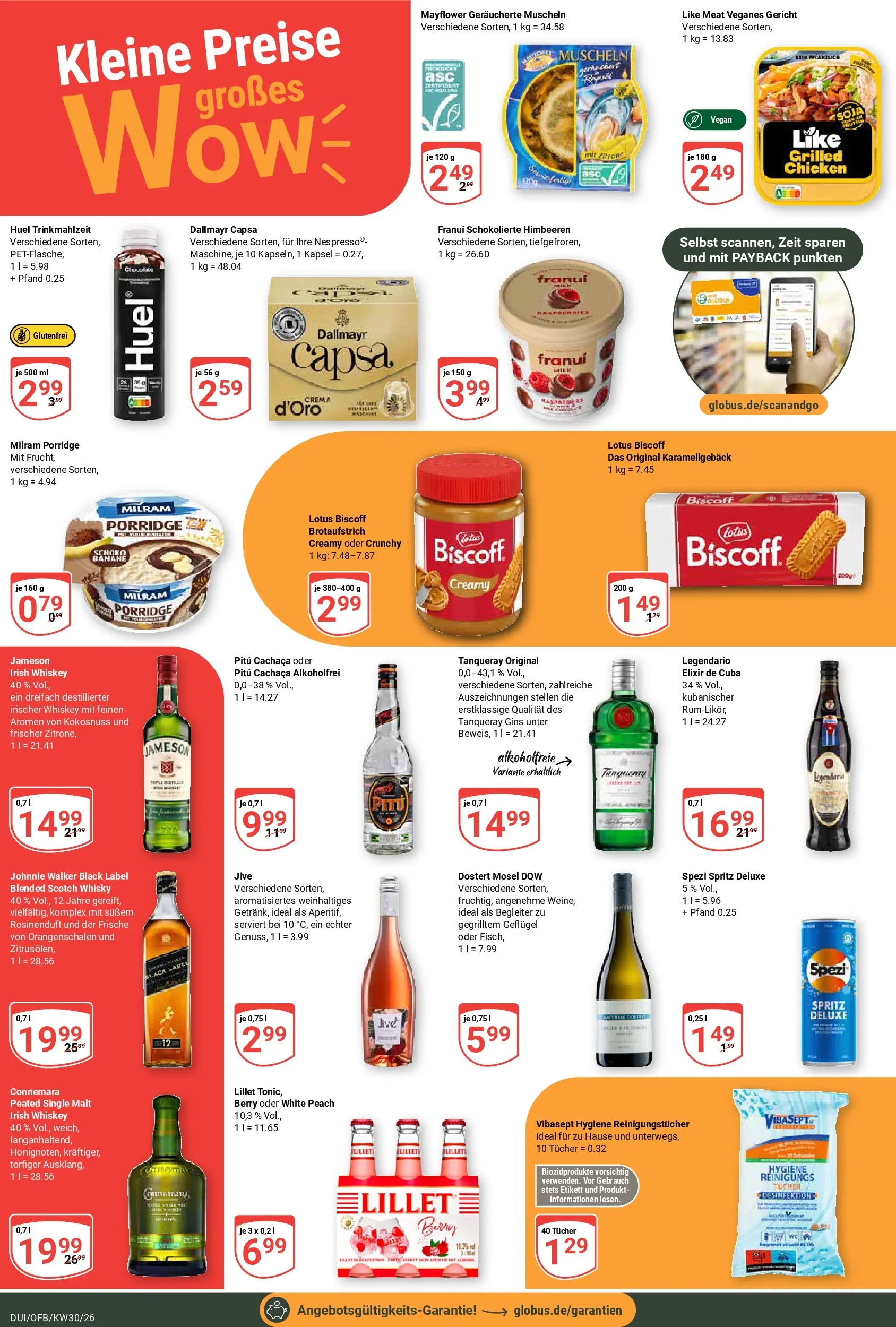 Globus Prospekt Duisburg (ab 20.07.2026) » Angebote online | Seite: 3 | Produkte: Himbeeren, Dallmayr, Like meat, Johnnie walker