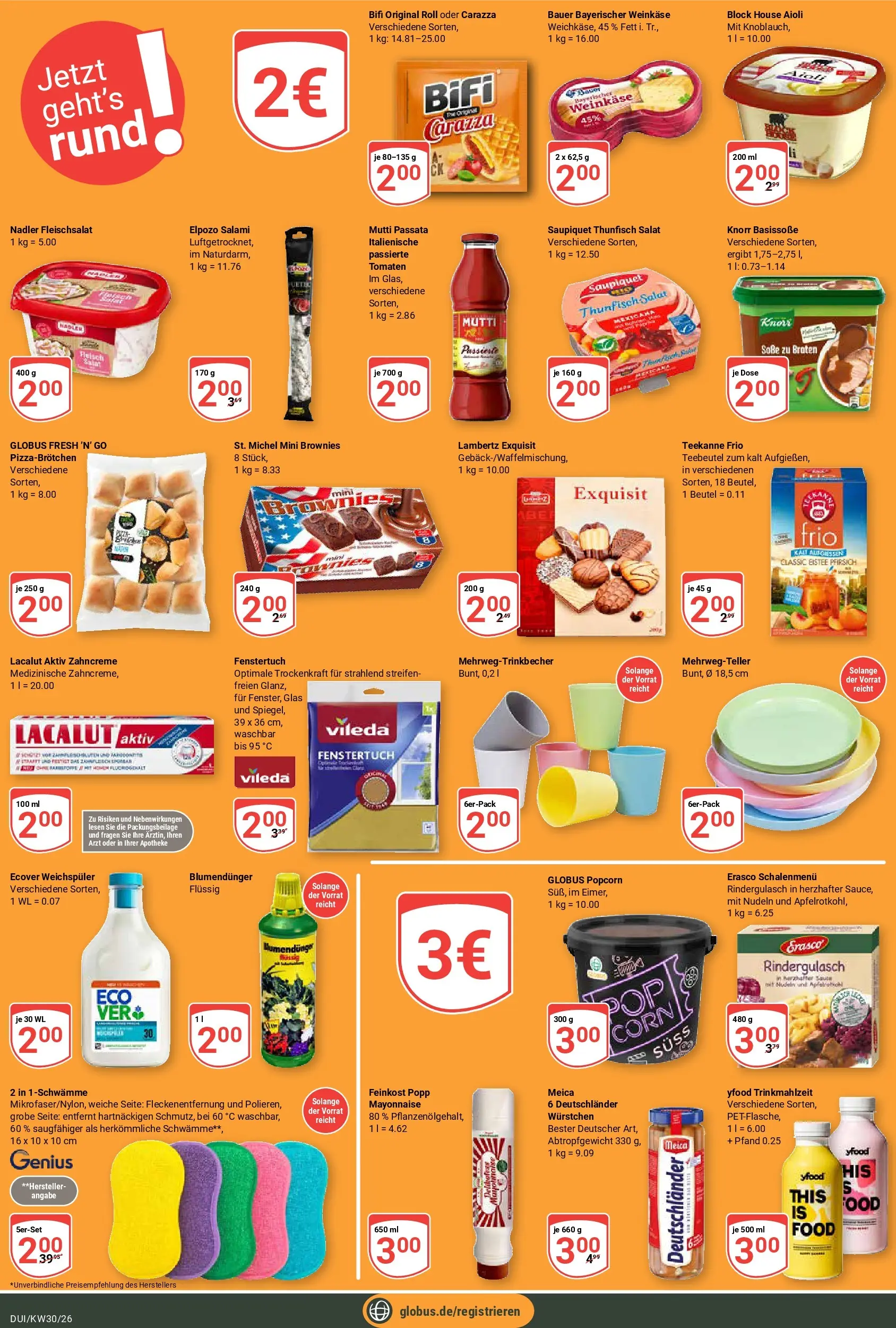 Globus Prospekt Duisburg (ab 20.07.2026) » Angebote online | Seite: 6 | Produkte: Thunfisch, Tomaten, Meica, Pfirsich