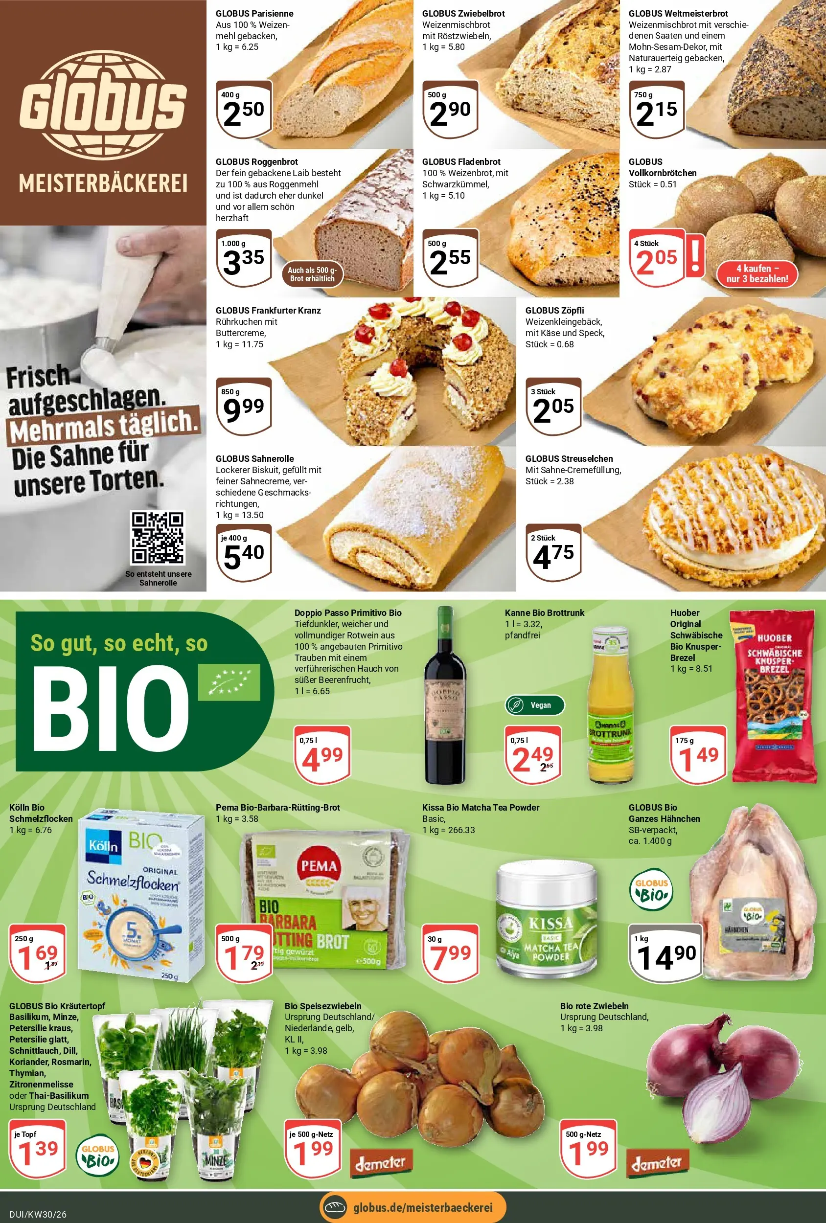 Globus Prospekt Duisburg (ab 20.07.2026) » Angebote online | Seite: 8 | Produkte: Kolln, Mehl, Petersilie, Brot