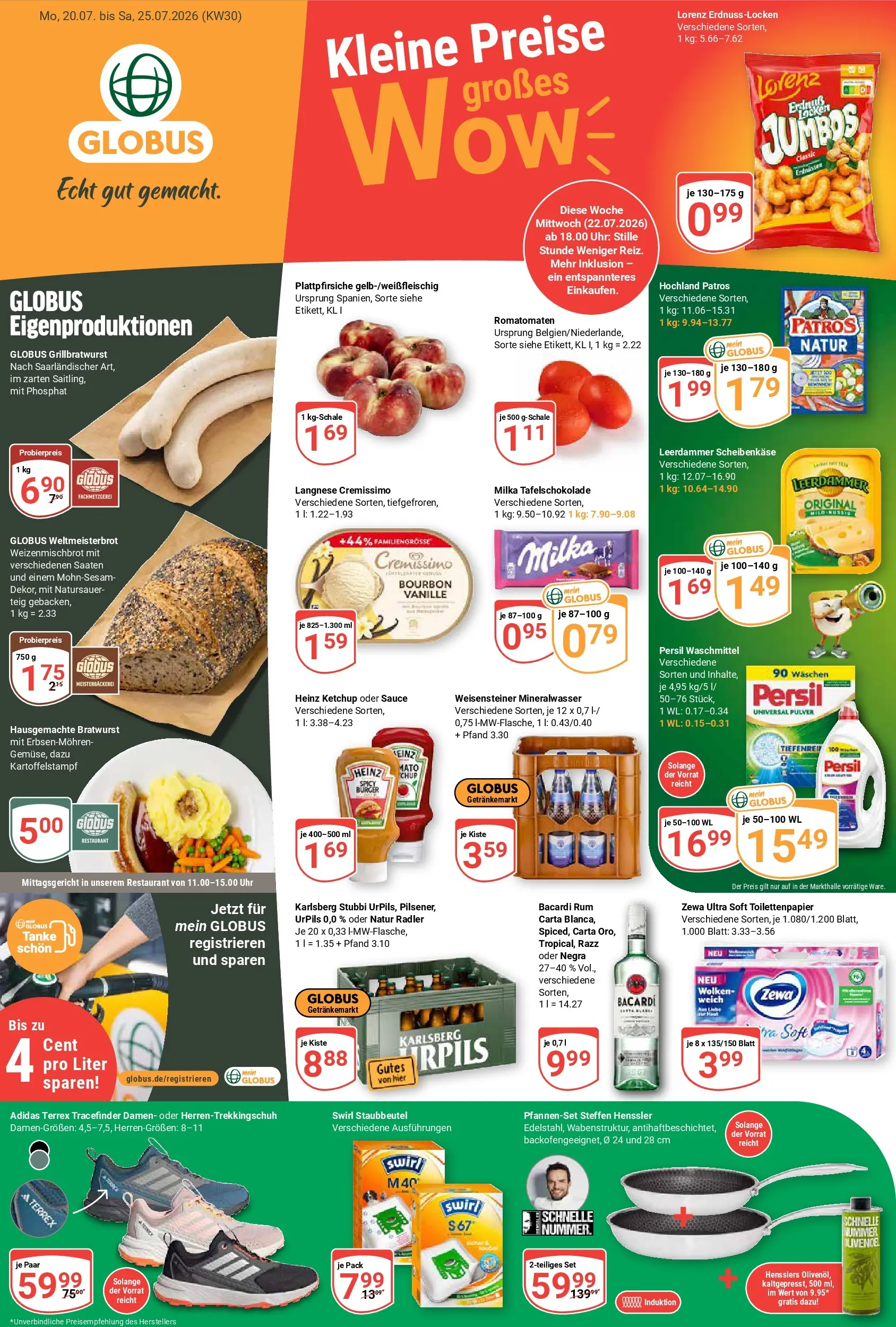 Globus Prospekt Völklingen (ab 20.07.2026) » Angebote online | Seite: 5 | Produkte: Langnese cremissimo, Bratwurst, Ketchup, Toilettenpapier
