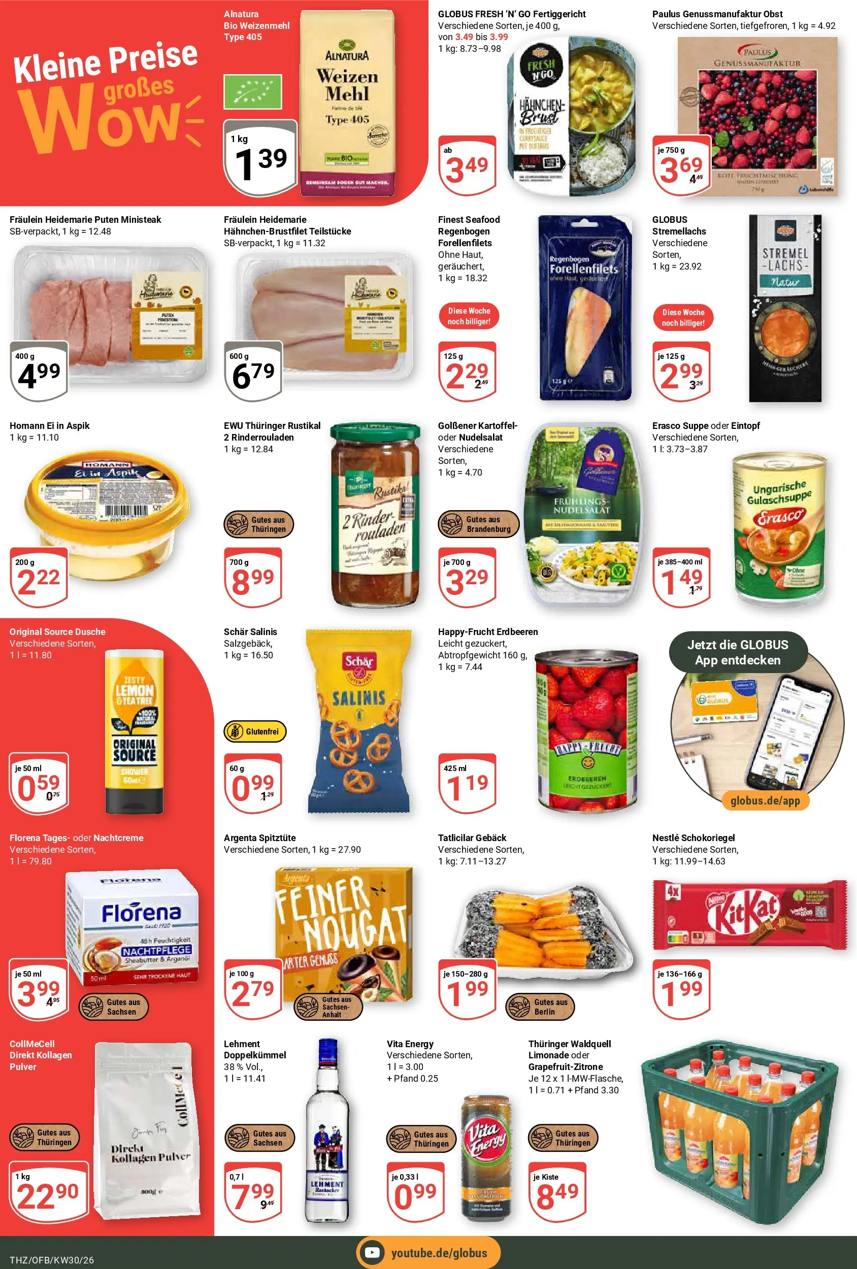 Globus Prospekt Zeitz (ab 20.07.2026) » Angebote online | Seite: 4 | Produkte: Rinderrouladen, Hahnchen, Dusche, Obst