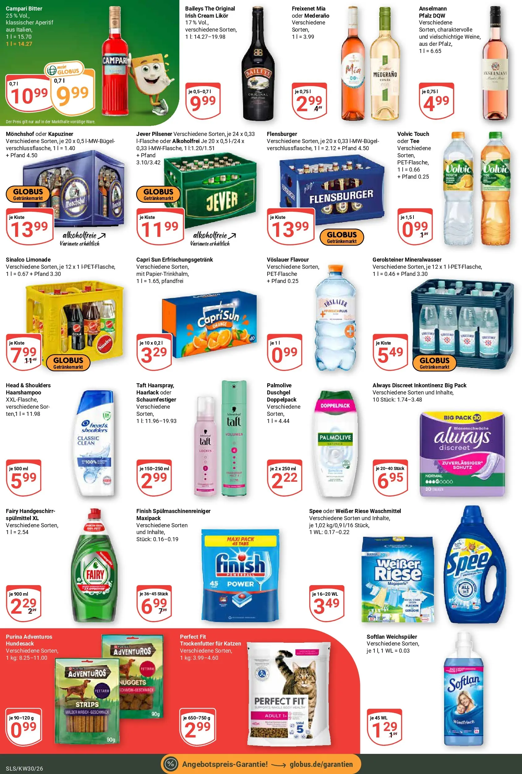Globus Prospekt Saarlouis (ab 20.07.2026) » Angebote online | Seite: 4 | Produkte: Freixenet, Campari, Mineralwasser, Gerolsteiner