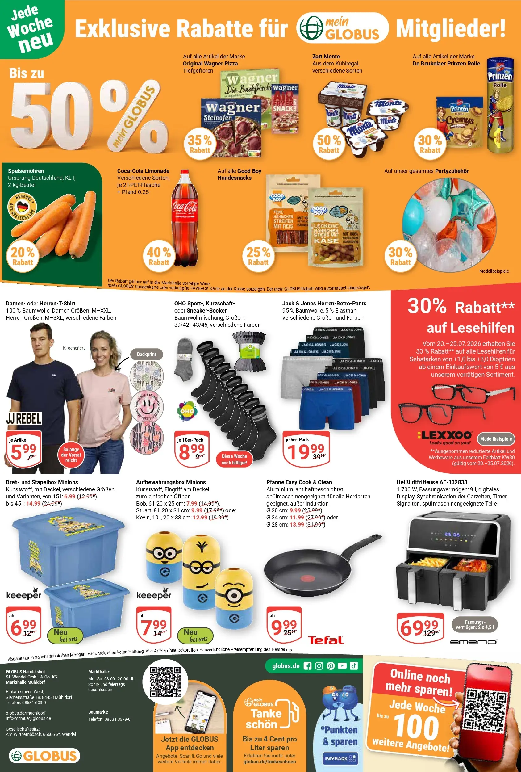 Globus Prospekt Mühldorf (ab 20.07.2026) » Angebote online | Seite: 25 | Produkte: Hahnchen, Käse, Telefon, Uhr