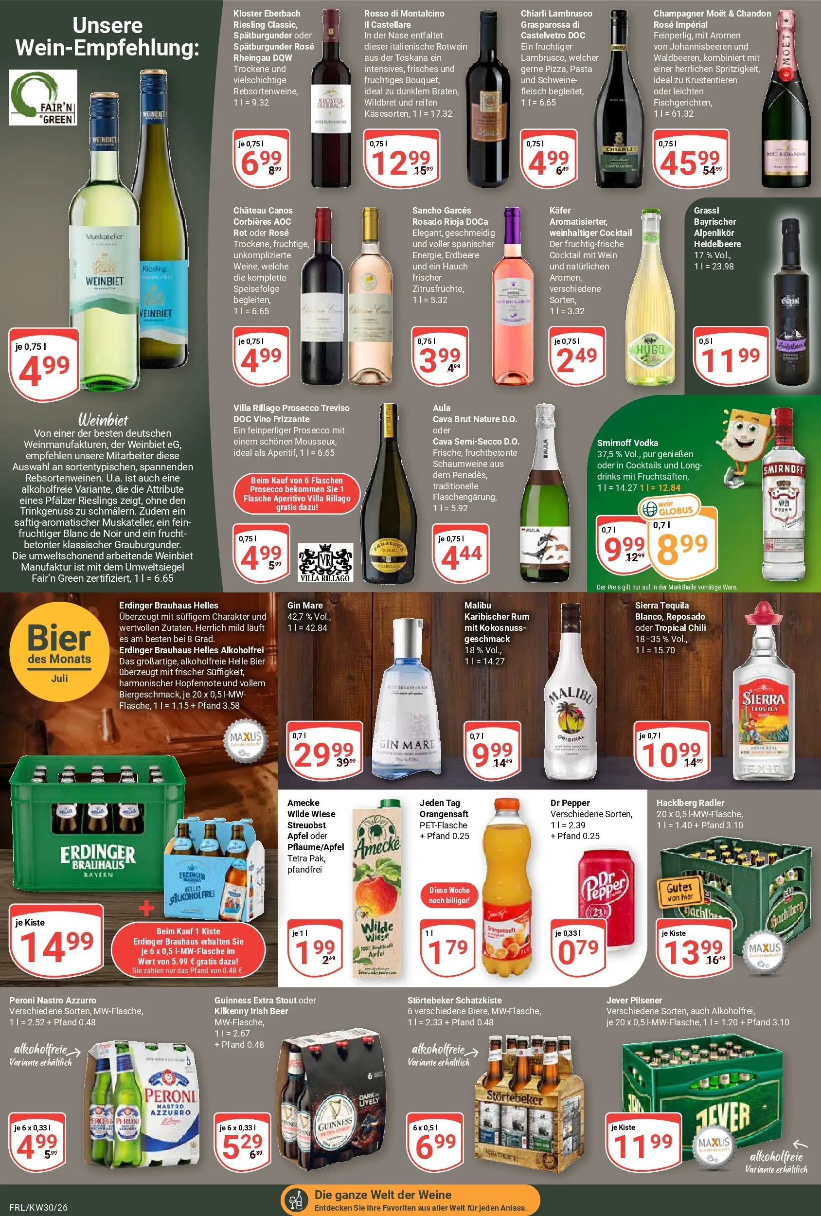 Globus Prospekt Freilassing (ab 20.07.2026) » Angebote online | Seite: 17 | Produkte: Parka, Smirnoff, Chili, Gin