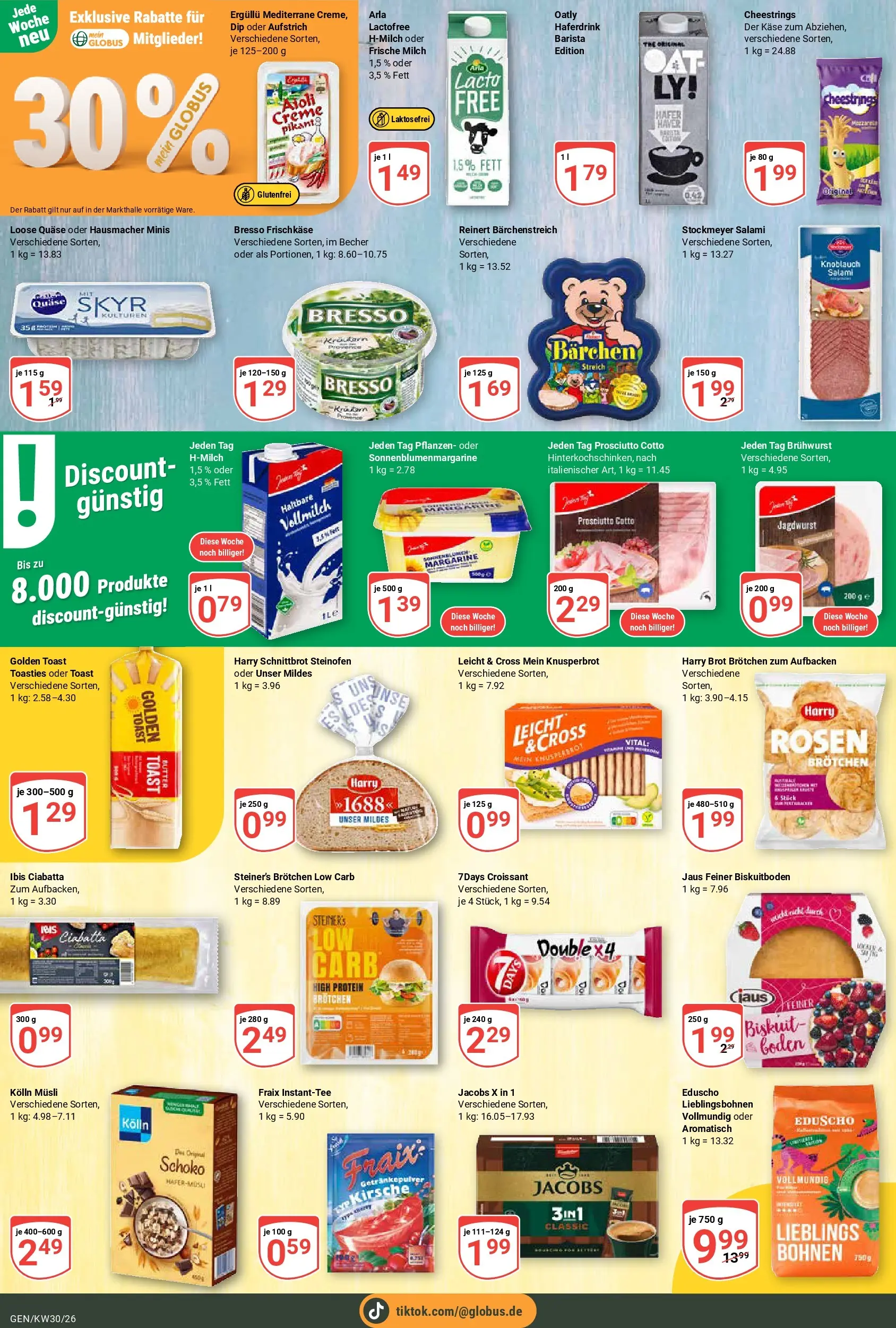 Globus Prospekt Gensingen (ab 20.07.2026) » Angebote online | Seite: 11 | Produkte: Milch, Toast, Bresso, Knoblauch