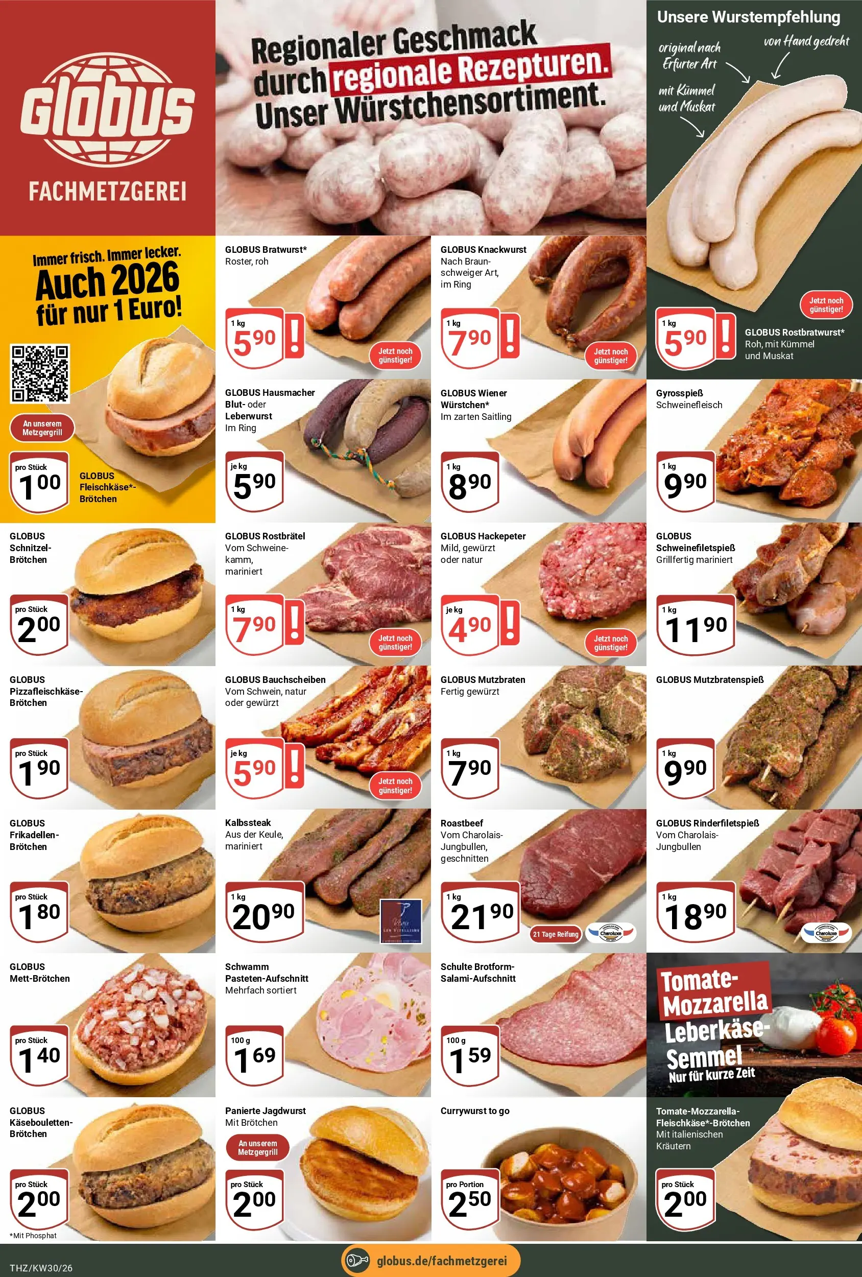 Globus Prospekt Zeitz (ab 20.07.2026) » Angebote online | Seite: 8 | Produkte: Mozzarella, Schnitzel, Schweinefleisch, Leberkase