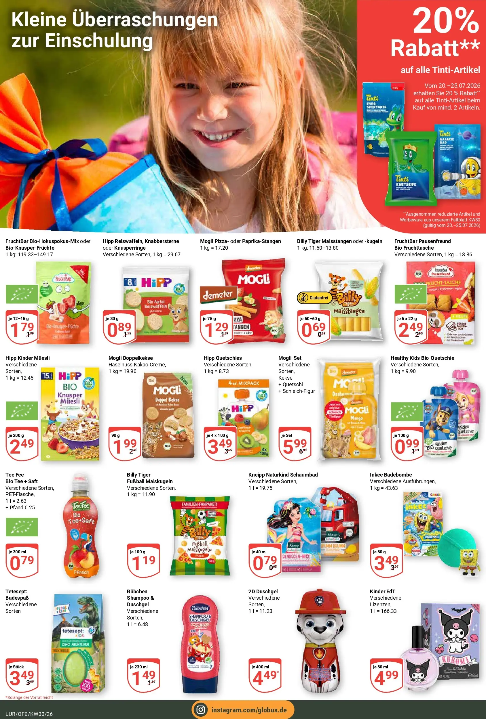 Globus Prospekt Hamburg (ab 20.07.2026) » Angebote online | Seite: 21 | Produkte: Tasche, Shampoo, Duschgel, Saft