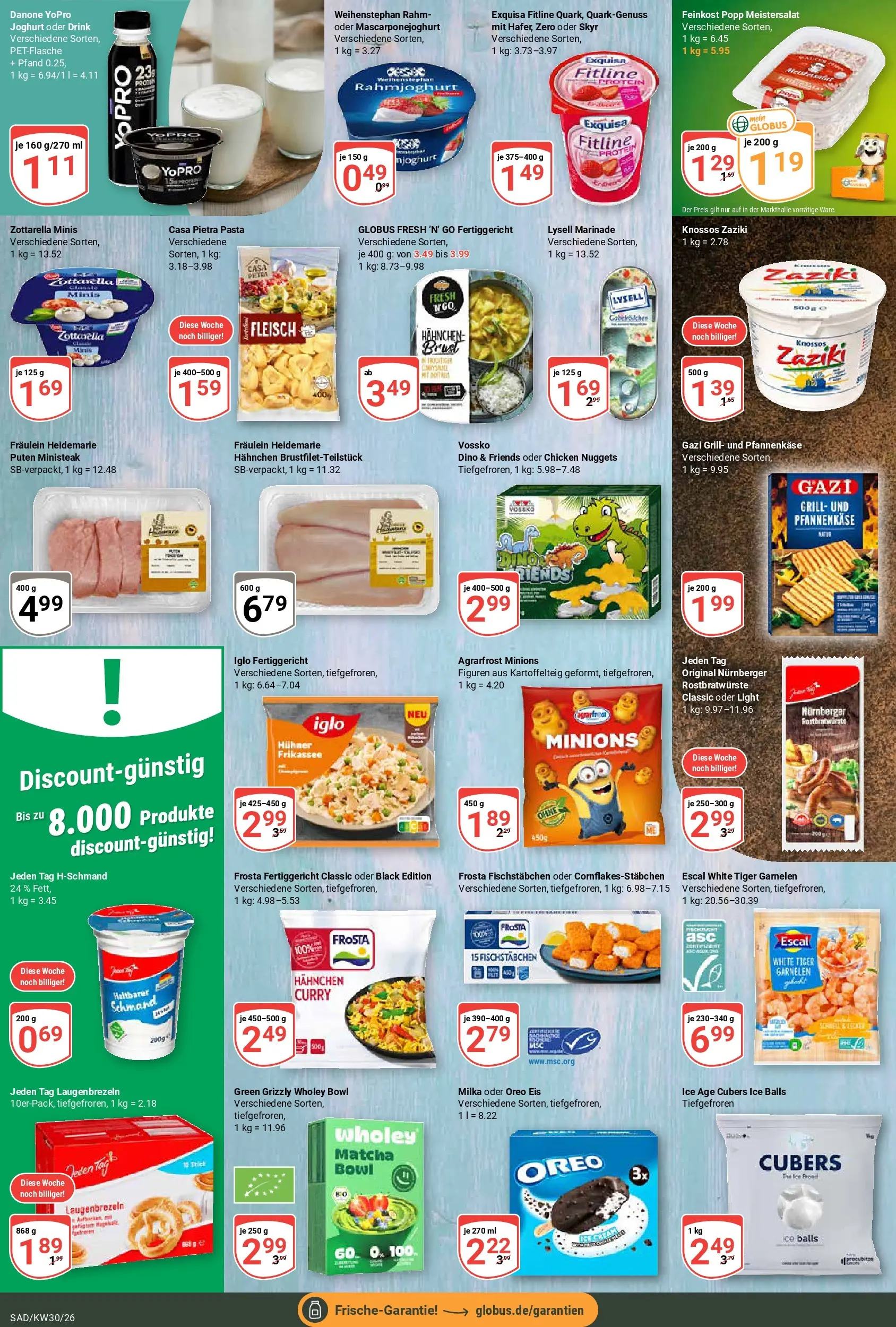 Globus Prospekt Schwandorf (ab 20.07.2026) » Angebote online | Seite: 13 | Produkte: Joghurt, Frosta, Exquisa, Eis