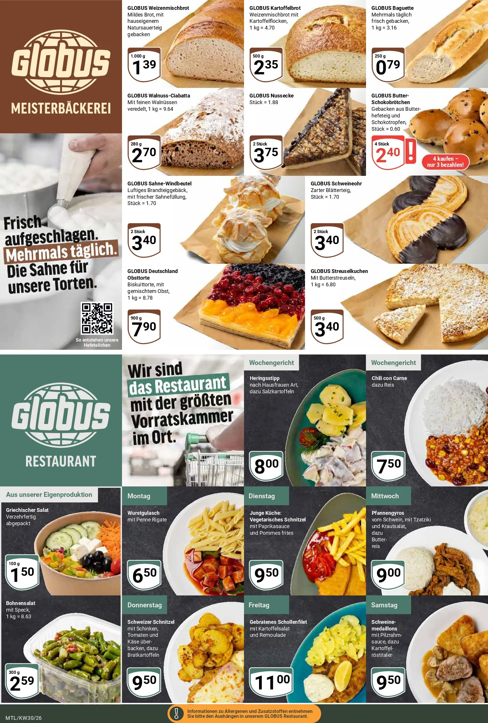 Globus Prospekt Maintal-Dörnigheim (ab 20.07.2026) » Angebote online | Seite: 6 | Produkte: Käse, Baguette, Pommes frites, Sahne