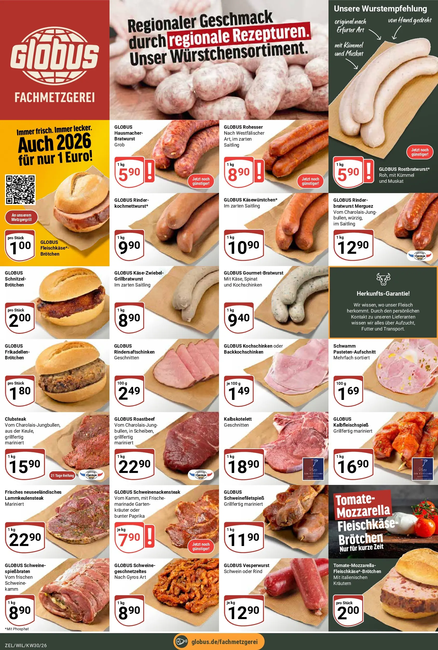 Globus Prospekt Wittlich (ab 20.07.2026) » Angebote online | Seite: 9 | Produkte: Mozzarella, Bratwurst, Schnitzel, Gyros