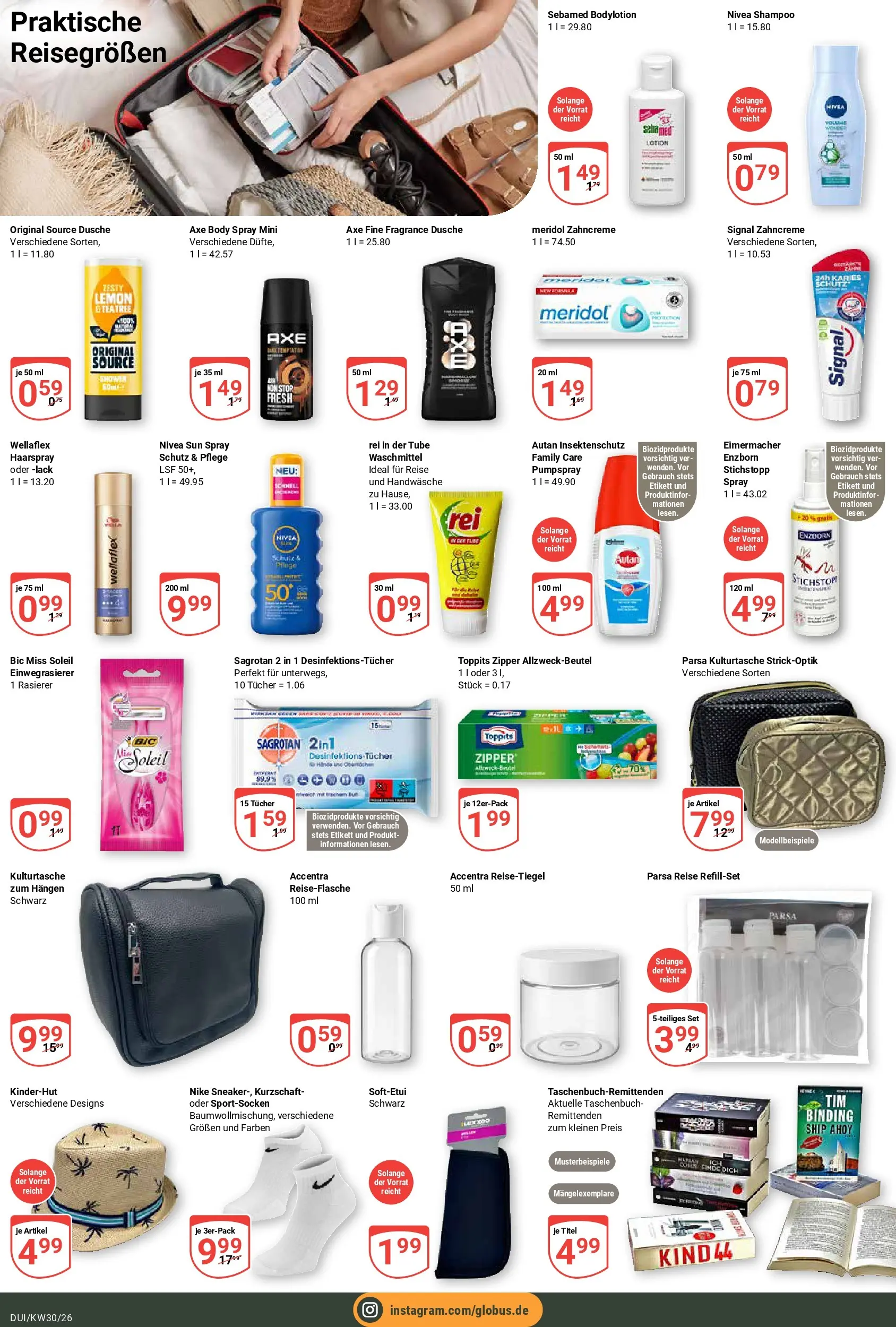 Globus Prospekt Duisburg (ab 20.07.2026) » Angebote online | Seite: 18 | Produkte: Rasierer, Shampoo, Waschmittel, Axe