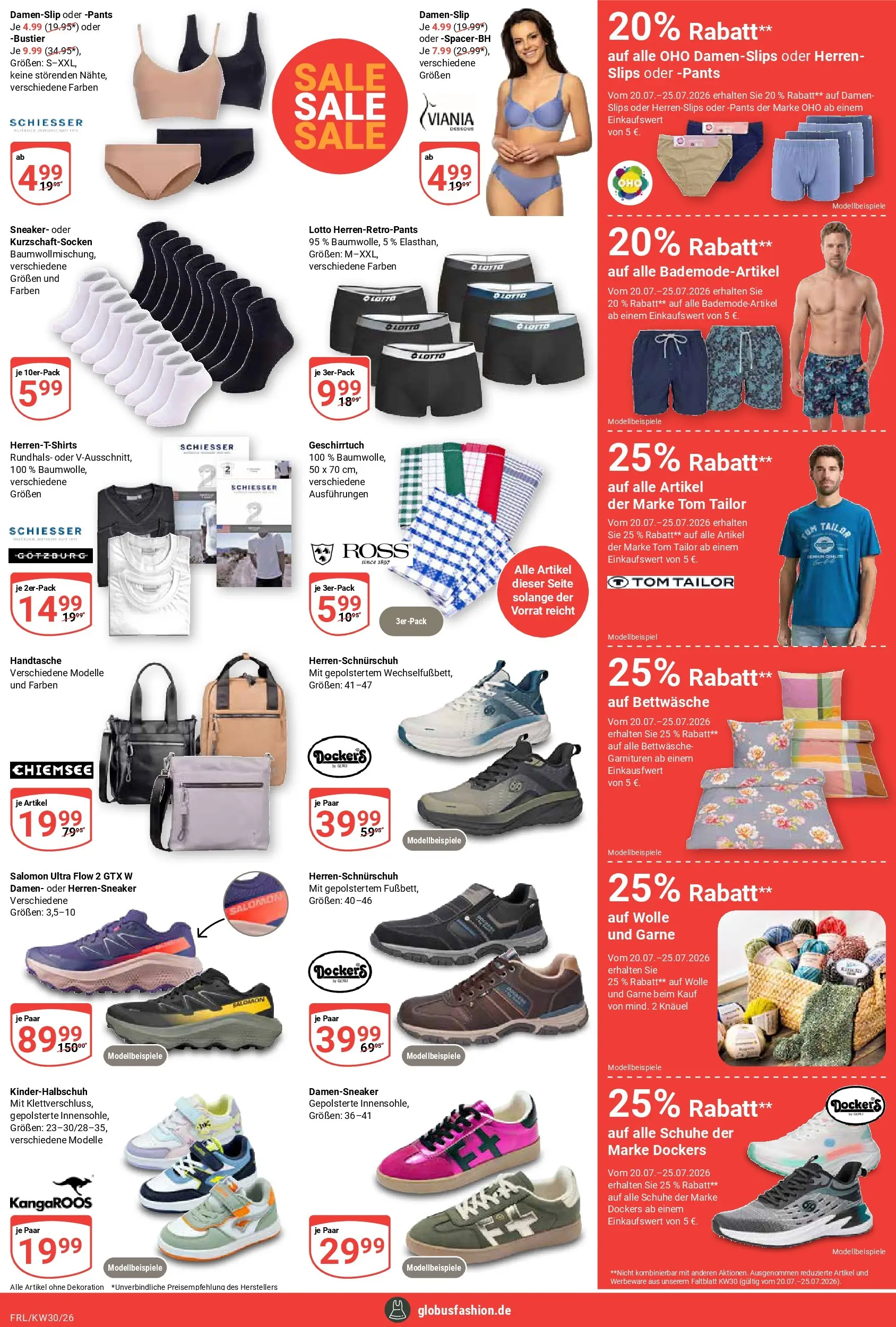 Globus Prospekt Freilassing (ab 20.07.2026) » Angebote online | Seite: 24 | Produkte: Dessous, Bettwäsche, Handtasche