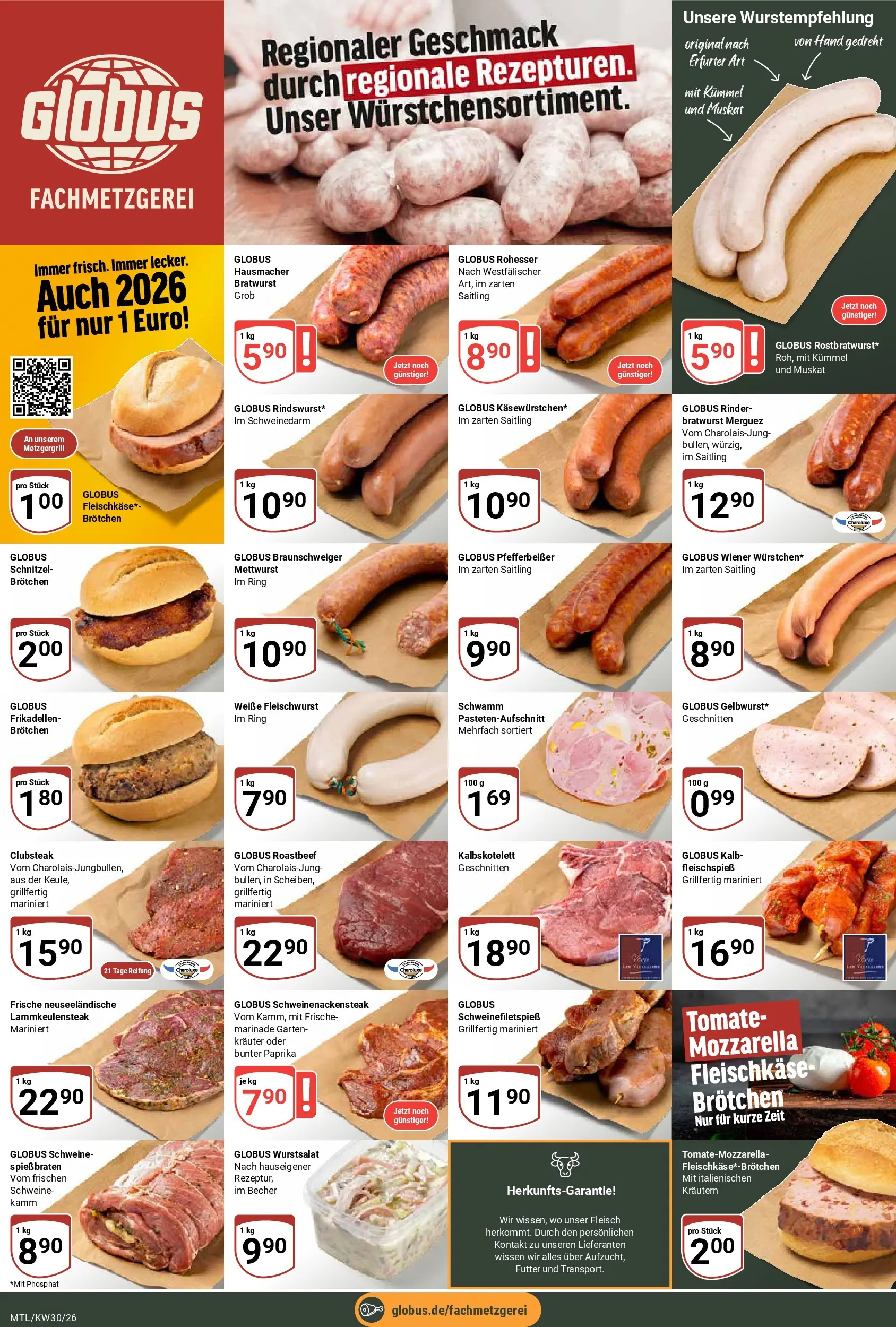 Globus Prospekt Maintal-Dörnigheim (ab 20.07.2026) » Angebote online | Seite: 7 | Produkte: Mozzarella, Schnitzel, Paprika, Fleisch