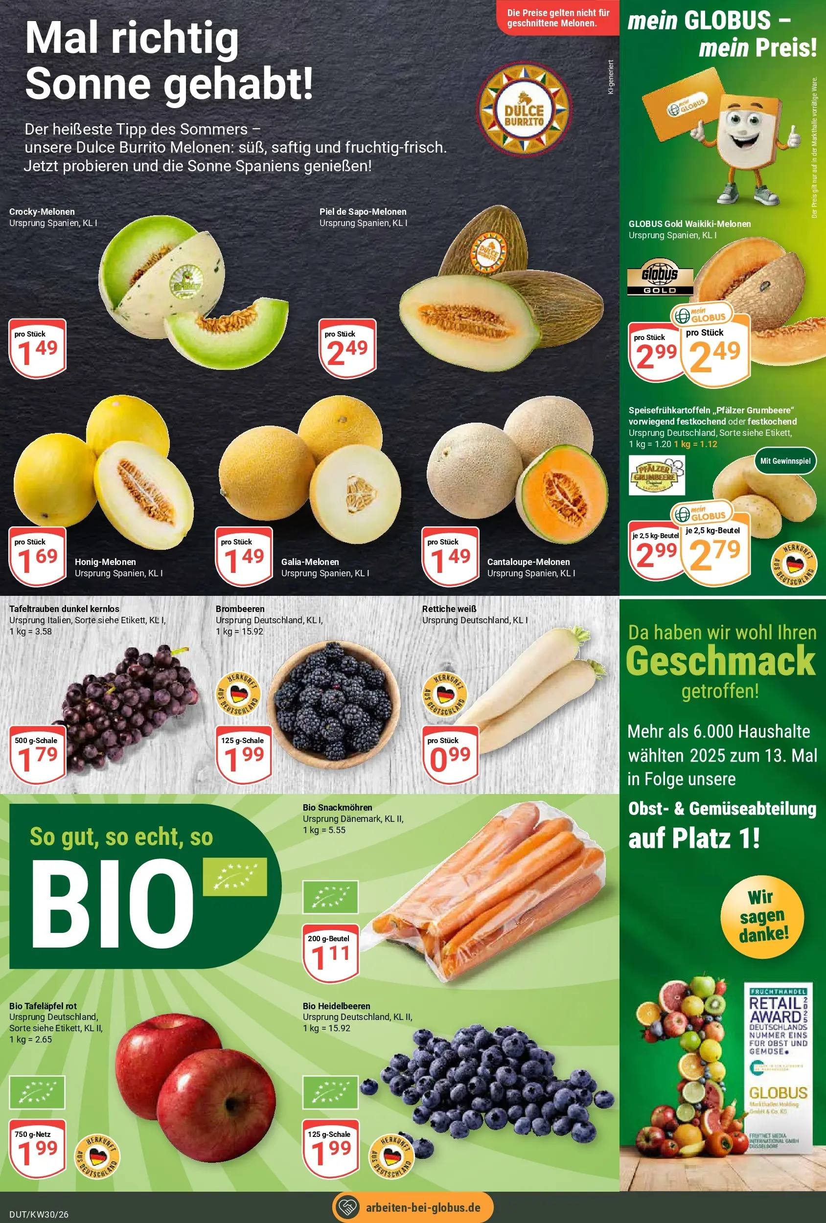 Globus Prospekt Wetzlar-Dutenhofen (ab 20.07.2026) » Angebote online | Seite: 5 | Produkte: Heidelbeeren, Gemüse, Obst