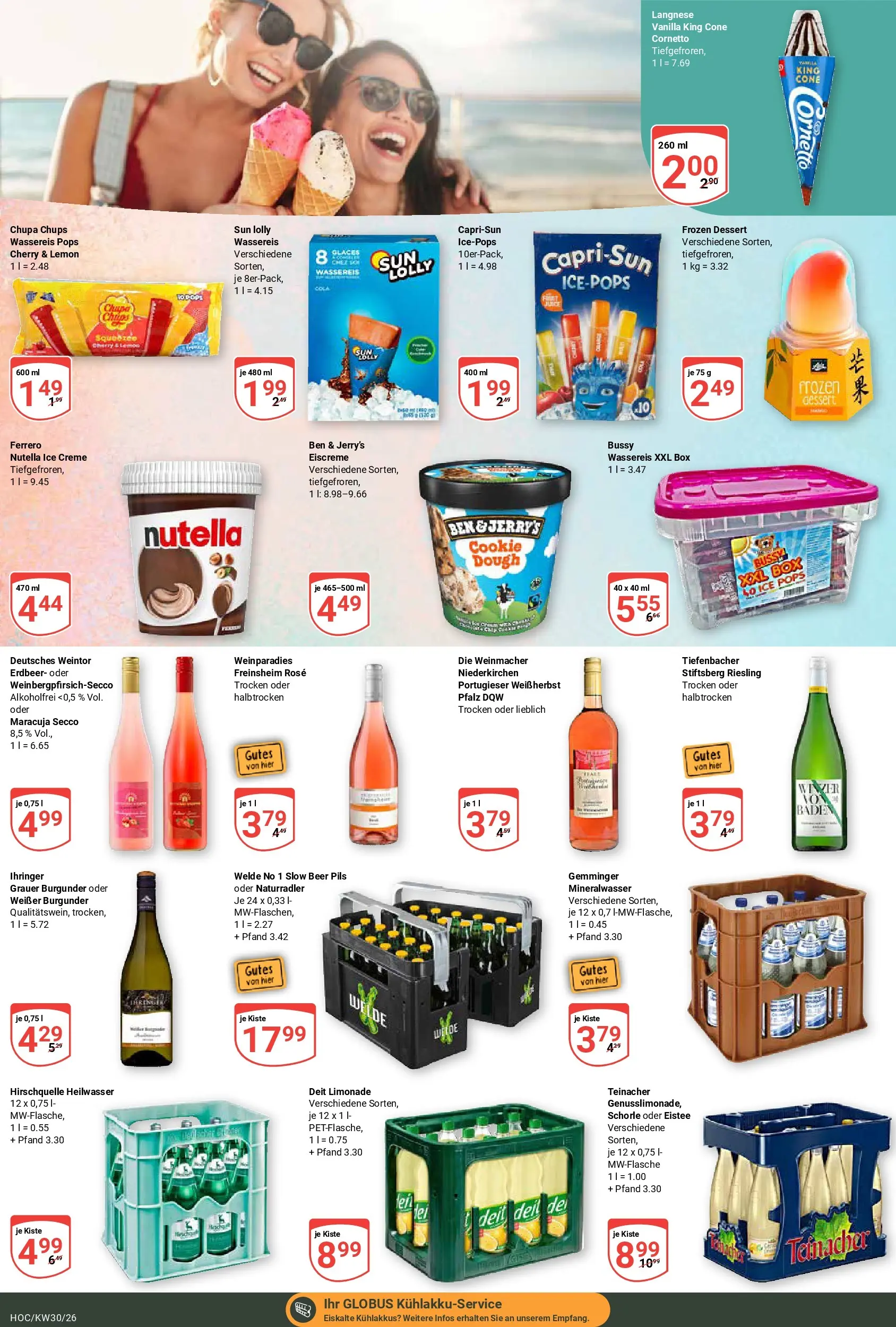 Globus Prospekt Hockenheim (ab 20.07.2026) » Angebote online | Seite: 16 | Produkte: Box, Mineralwasser, Creme, Ben & Jerry's