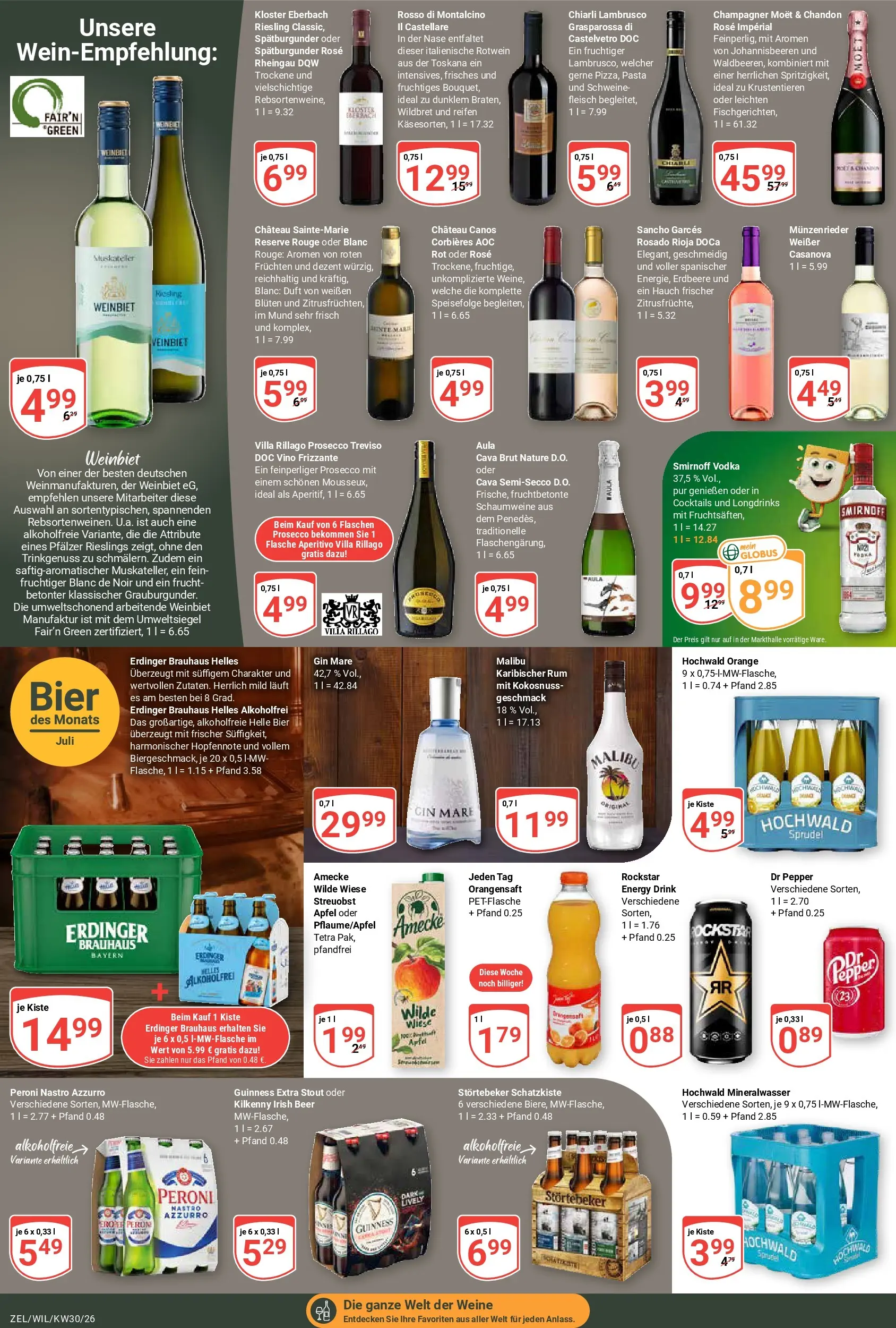 Globus Prospekt Wittlich (ab 20.07.2026) » Angebote online | Seite: 15 | Produkte: Erdinger, Rotwein, Äpfel, Pasta